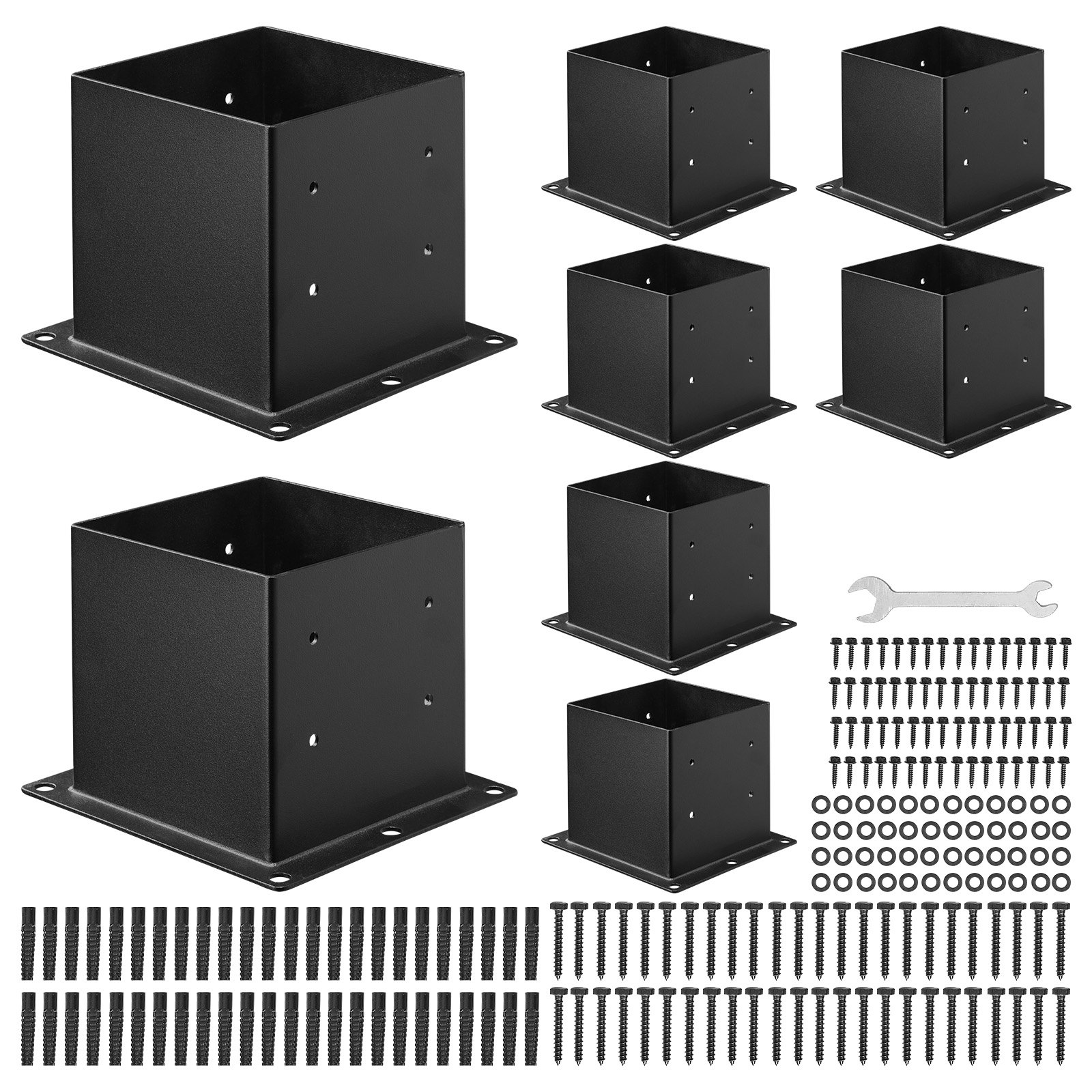 4x4 postialus 8 tk sisemõõt 9 1 x 9 1 cm/92x92 mm postiklambrid vastupidavad süsinikterasest terrassipostid puidust
