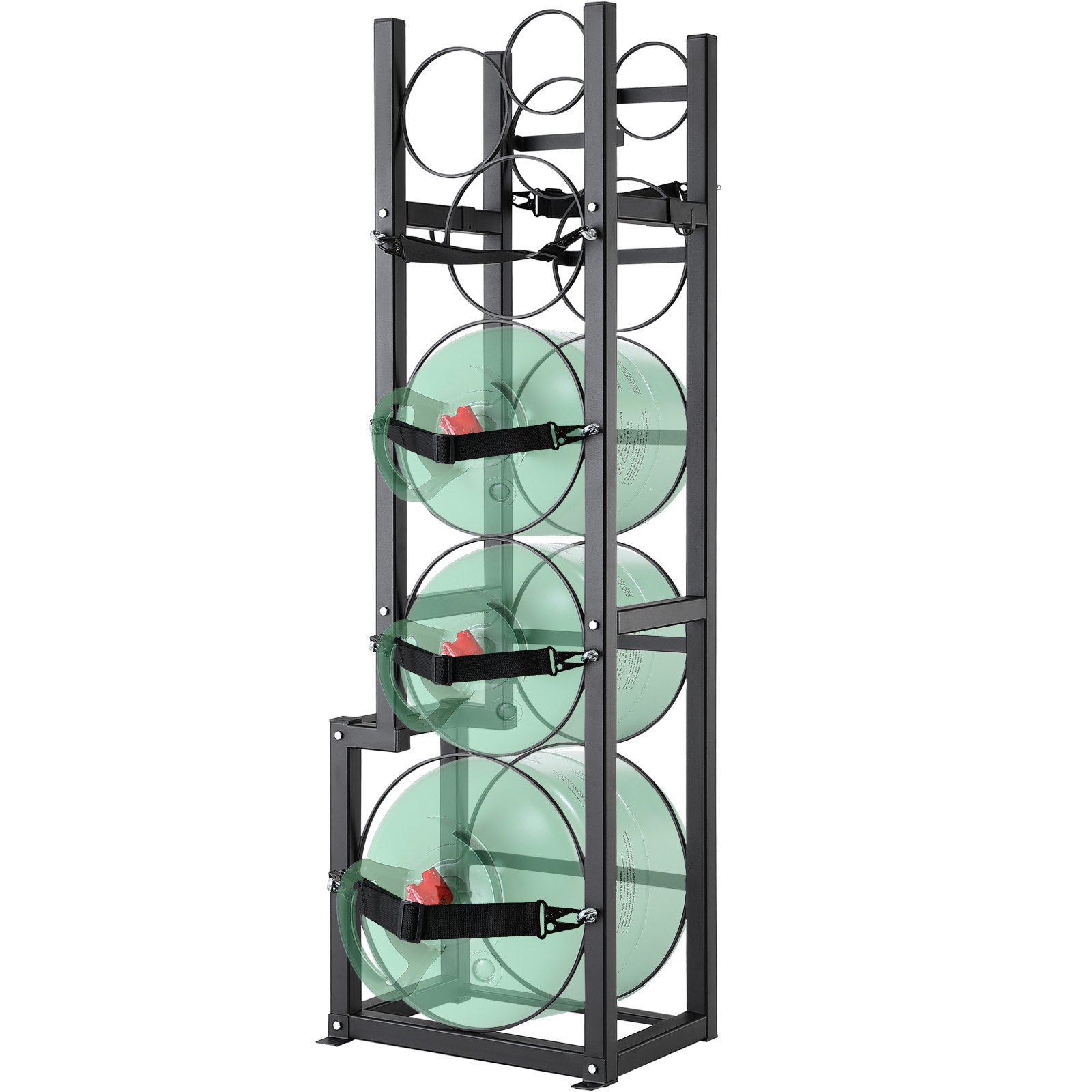 Külmutusagensi mahuti riiul, 1 x 22,7 kg, 2 x 13,6 kg ja veel 3 väikese ballooni mahutiga