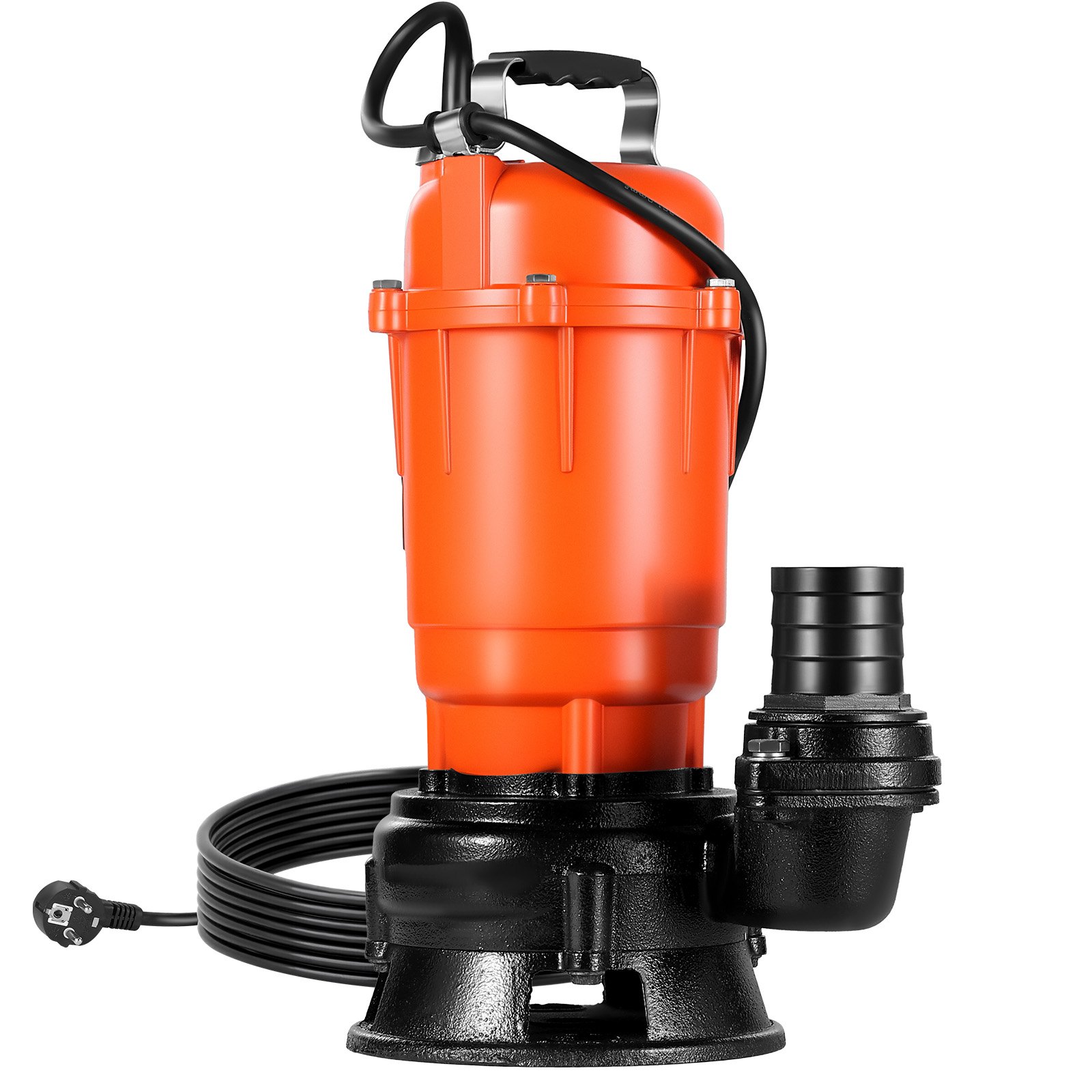 550 W sukeldatav prügipump, 18000 l/h, malmist sukeldatav reoveepump 5,1 cm väljalaskeavaga, 10 m maksimaalne tõstekõrgus, musta puhta vee äravool, basseinide, aia, tiigi, keldri ja üleujutatud alade jaoks