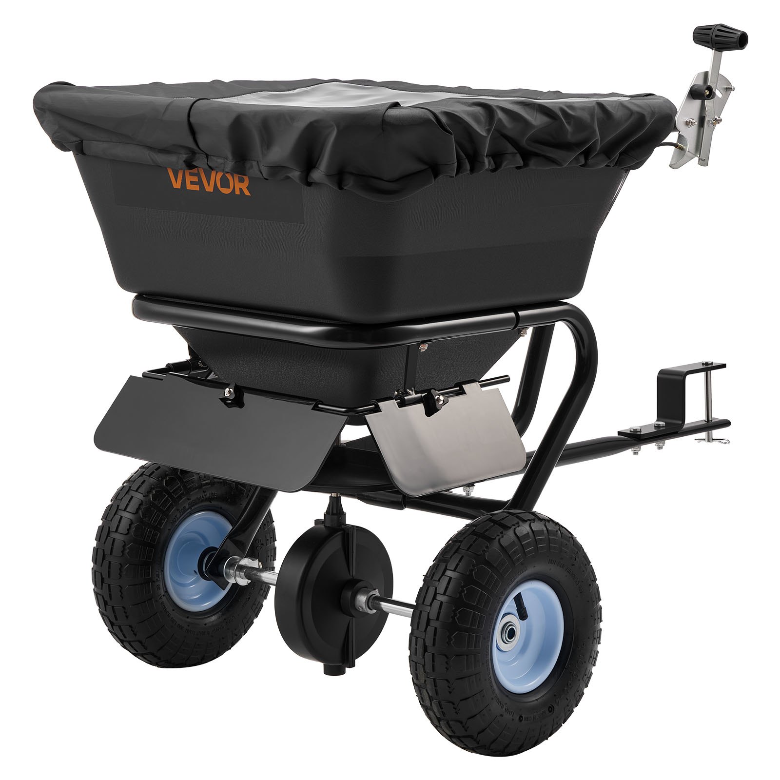 Järelveetav murulaotur, 3 m laotuslaius, aia- ja murulaotur universaalse haakeseadmega, kandevõime 38,6 kg ja 25,4 cm maastikurehvid, seemne- ja väetiselaotur ATV-dele ja UTV-dele