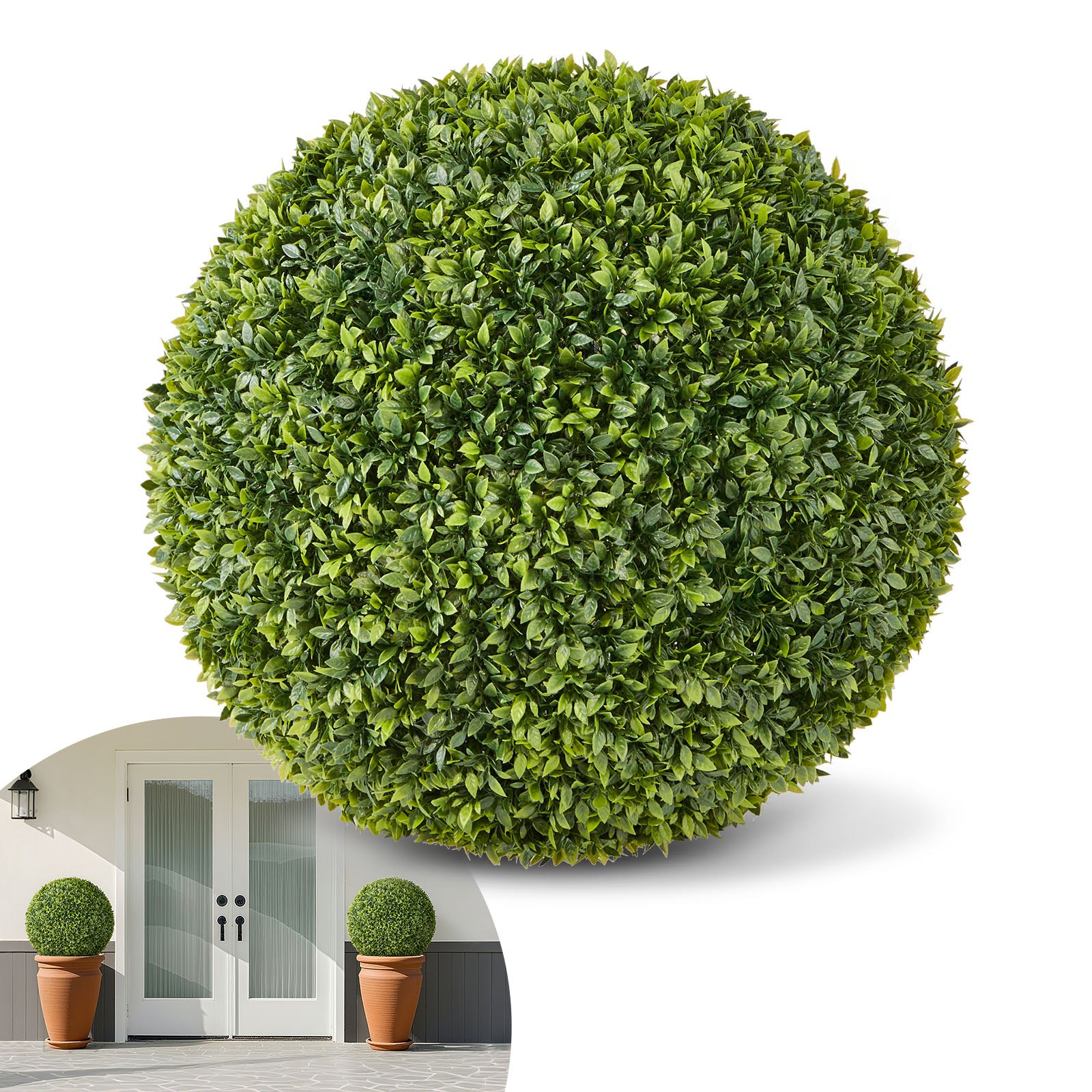 Kunstlik topiary pall 584 mm kunstpuksipuust taimepallid võlts siidipuu näeb välja ehtne lihtne kokkupanek