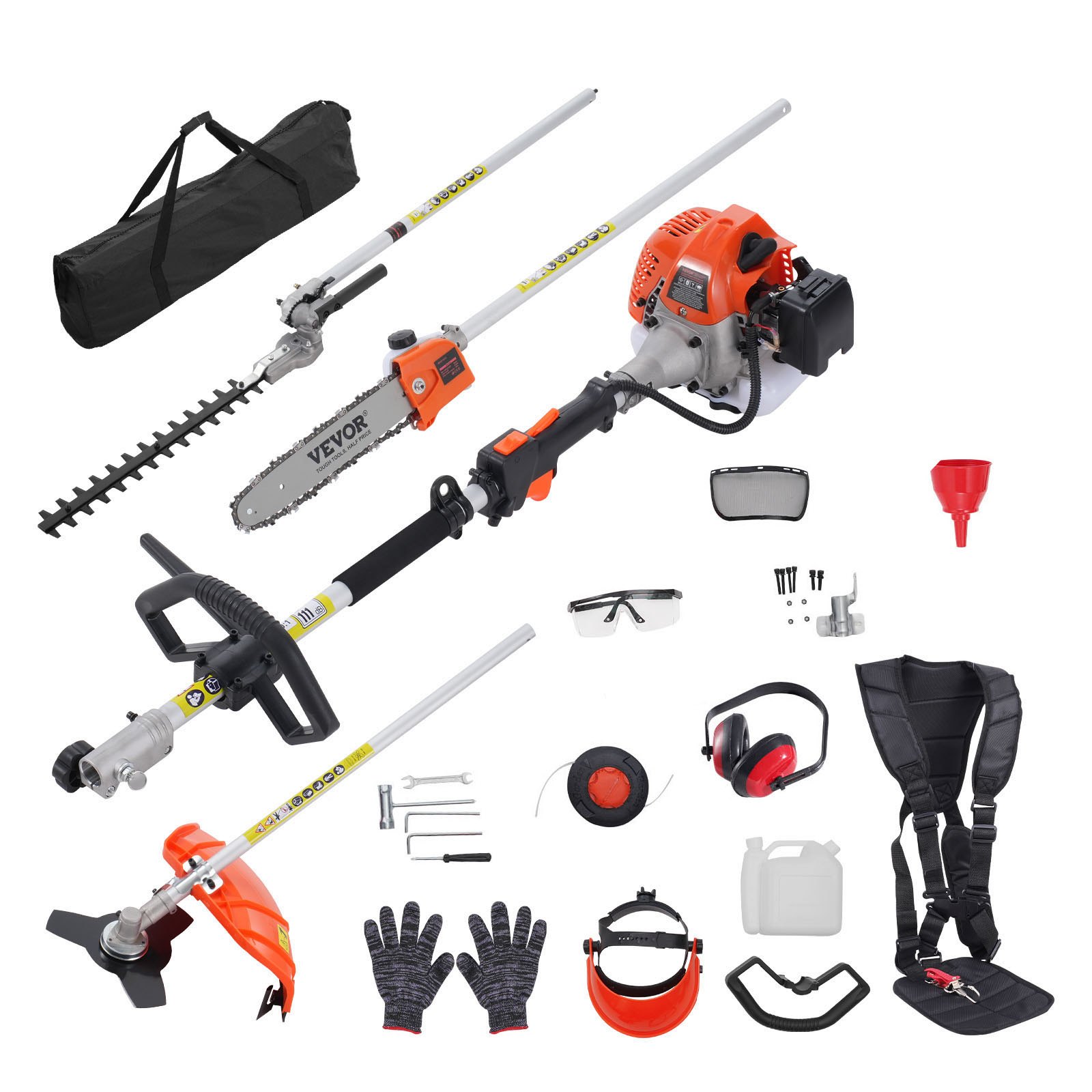 26CC 5-ühes multifunktsionaalsed trimmimistööriistad bensiiniga hekilõikur umbrohusööja niittrimmer ääristaja latvasaag