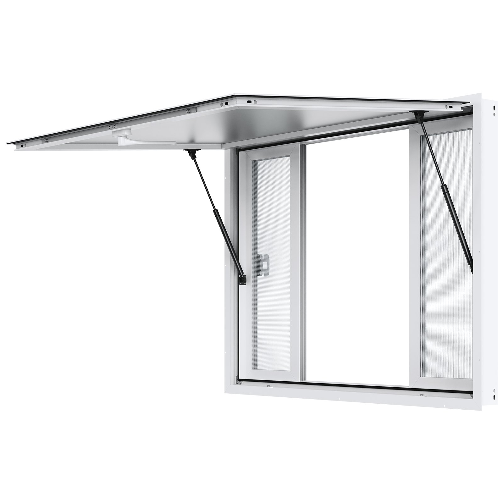 Toidukäru müügiaken 122 x 91 4 cm alumiiniumsulamist teenindusaken kuni 85 kraadi teenindusaken 4 lükandakna varikatuse