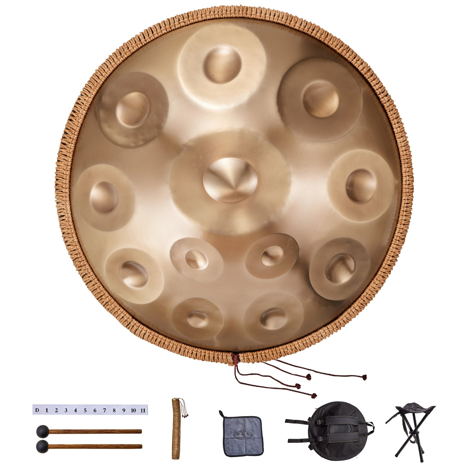 Handpan-trumm 55 9 cm 12 nooti D-moll käsitrumm nuiaga