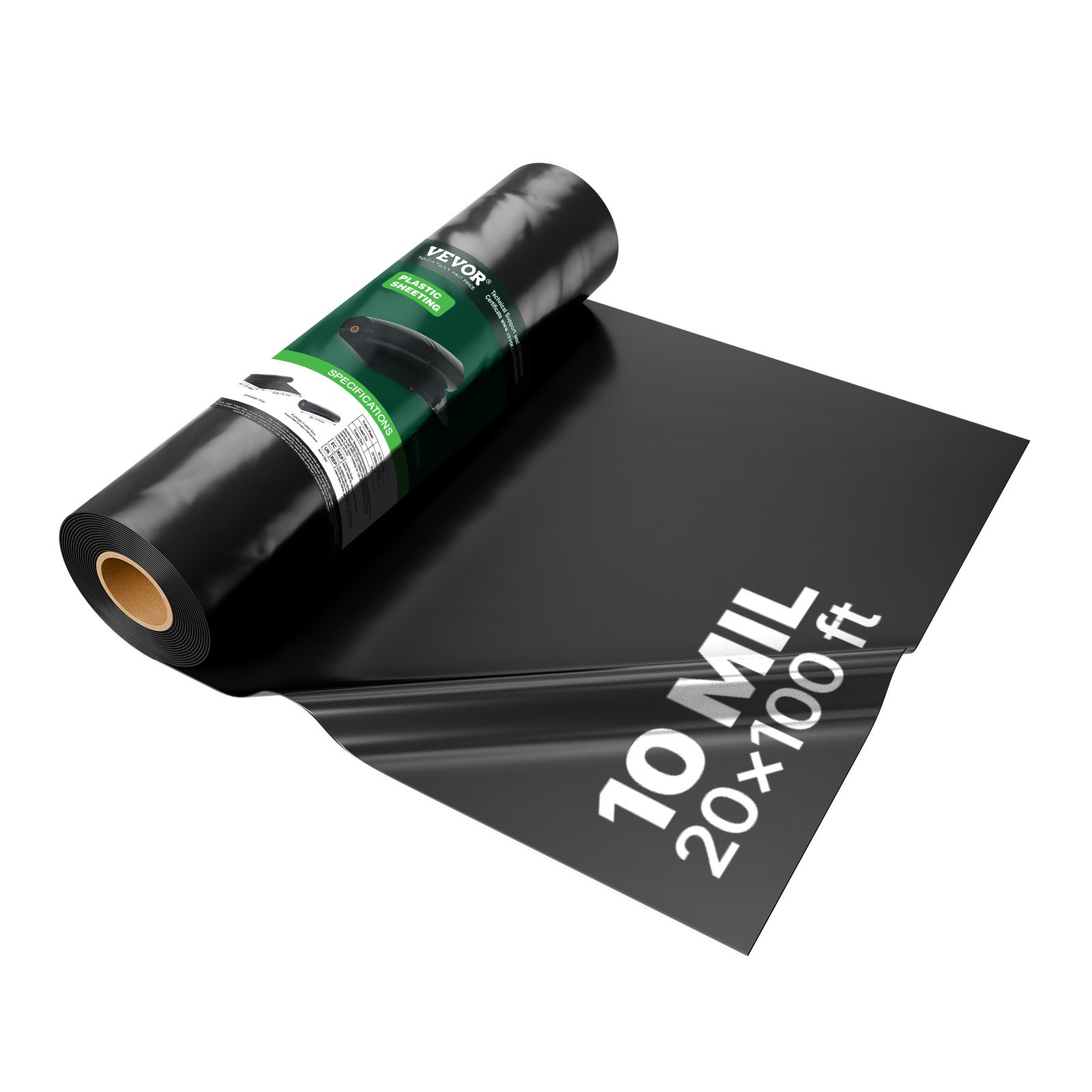 10 mm paksune plastkile, vastupidav, 6,1 m x 30,5 m, paks plastkilerull, plastkangast värvijate presenning, polüetüleenkate roomamisruumi aurutõkkeks, mitmeotstarbeline, must