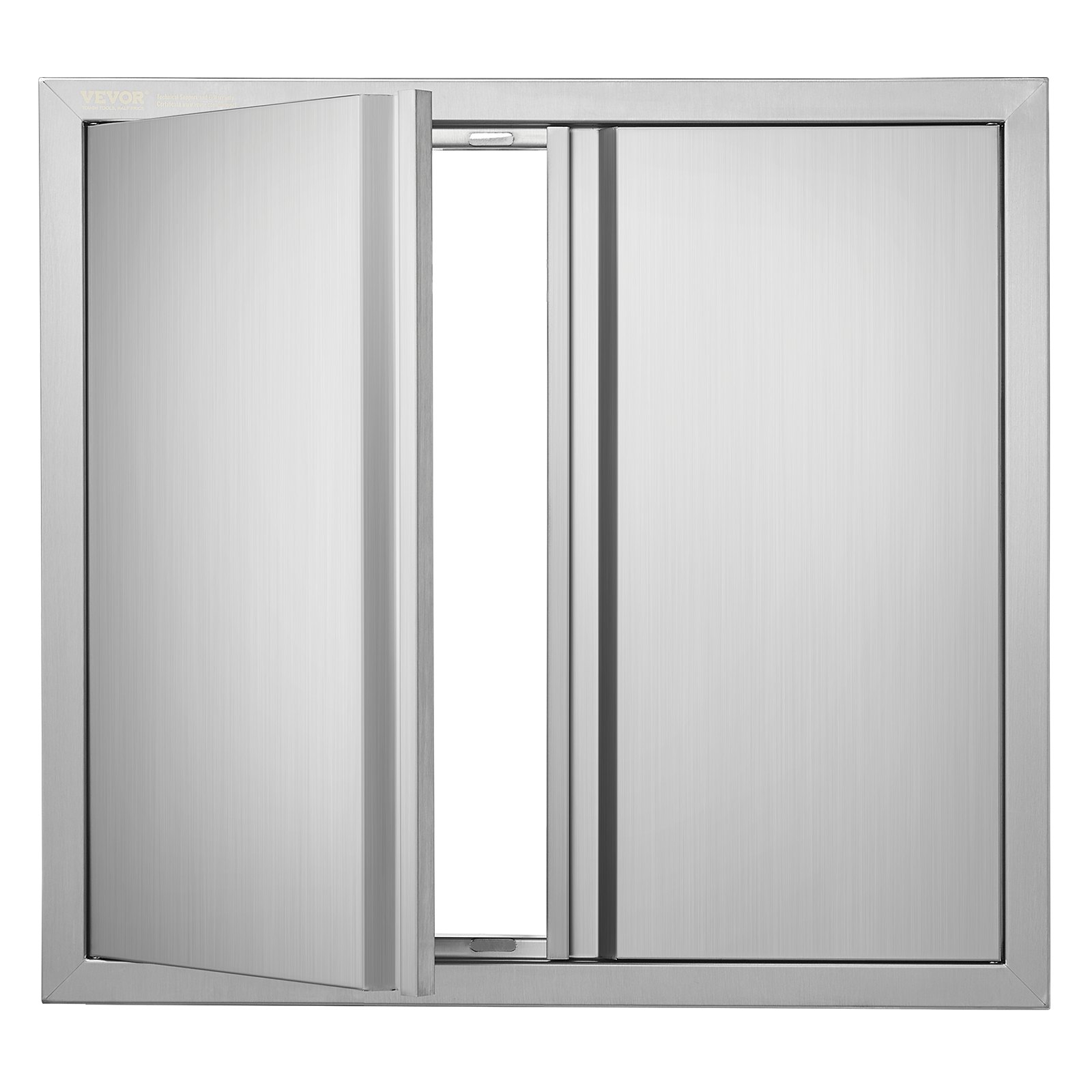 Grilli luuk 660x610 mm topeltuks välisköögile roostevabast terasest süvistatav uks seinale kinnitatav vertikaalne uks