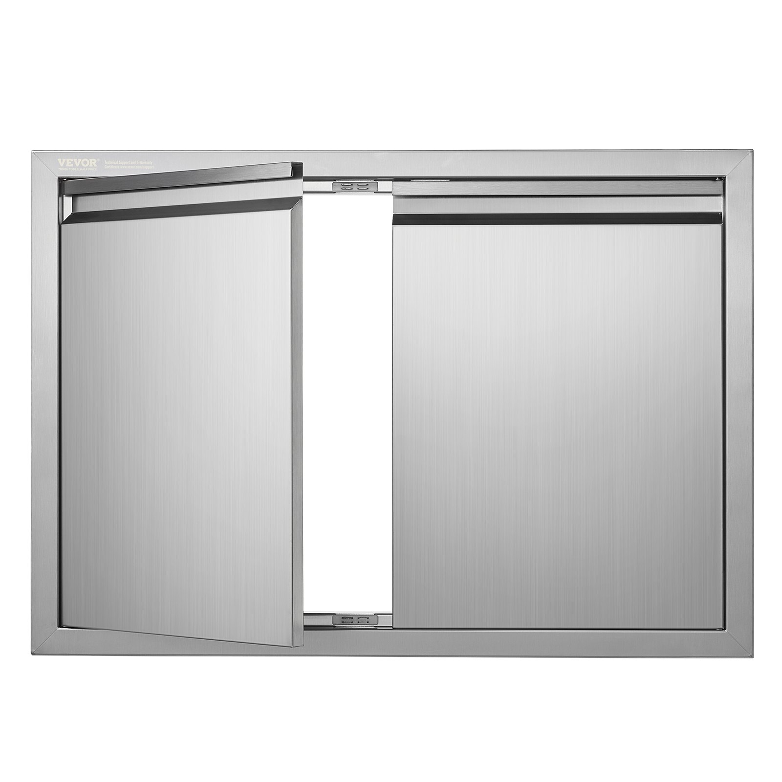 Grilli luuk 762x532 mm topeltuks välisköögile roostevabast terasest süvistatav uks seinale kinnitatav vertikaalne uks