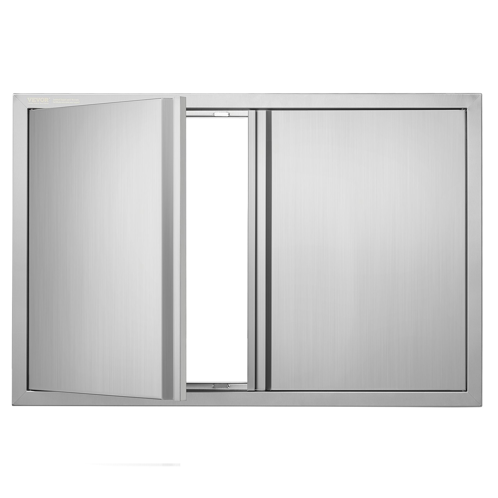Grilli luuk 914x610 mm topeltuks välisköögile roostevabast terasest süvistatav uks seinale kinnitatav vertikaalne uks