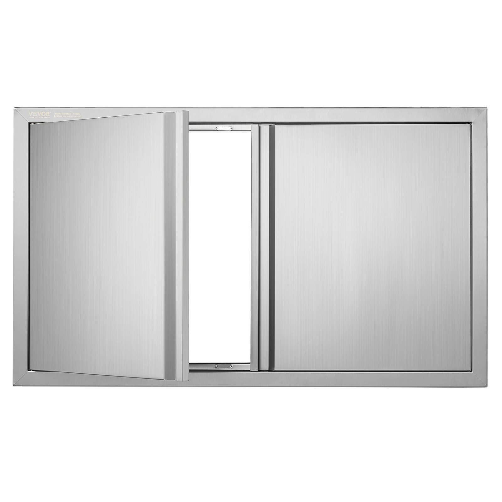 Grilli luuk 914x534 mm topeltuks välisköögile roostevabast terasest süvistatav uks seinale kinnitatav vertikaalne uks