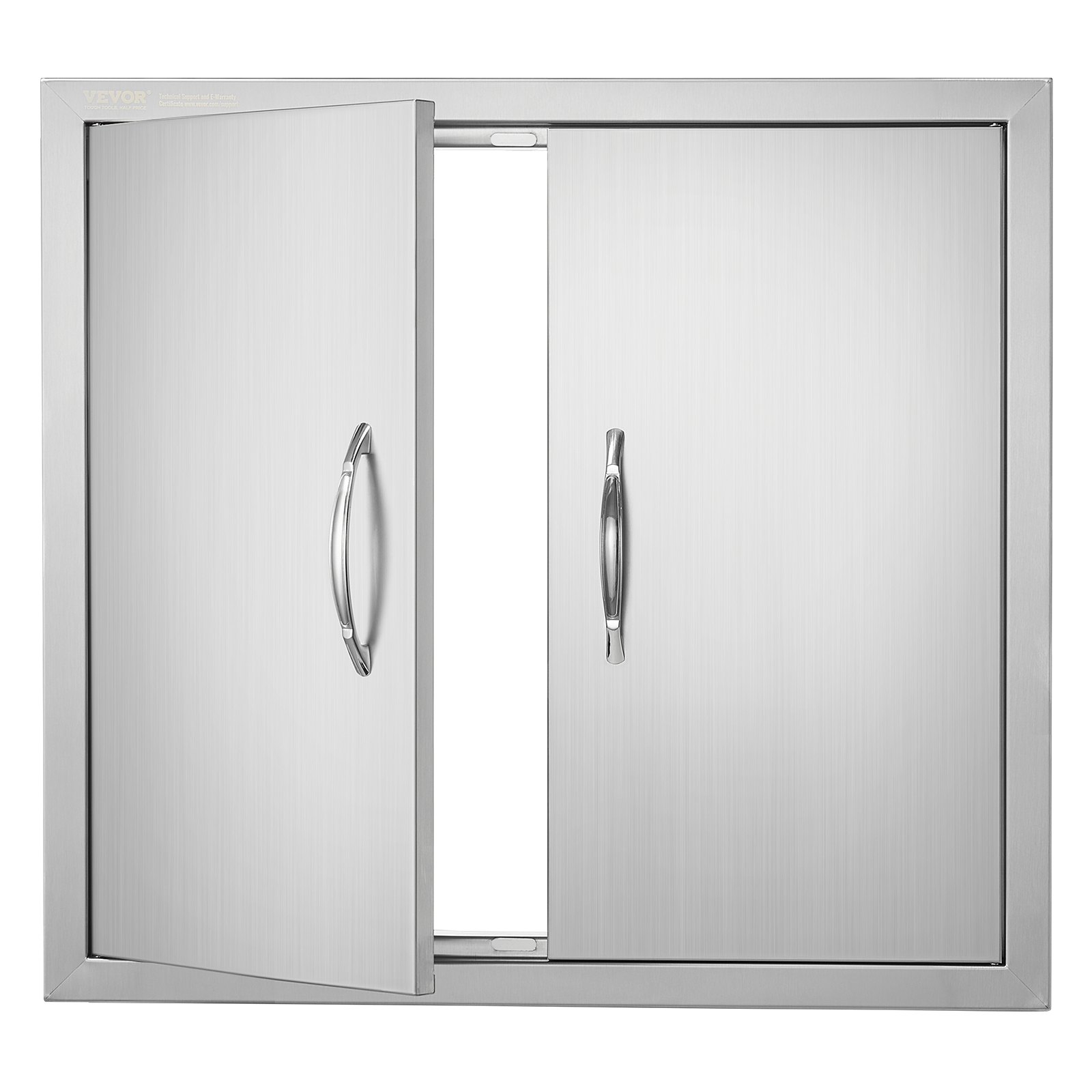 Grilli luuk 660x609 mm topeltuks välisköögile roostevabast terasest süvistatav uks seinale kinnitatav vertikaalne uks