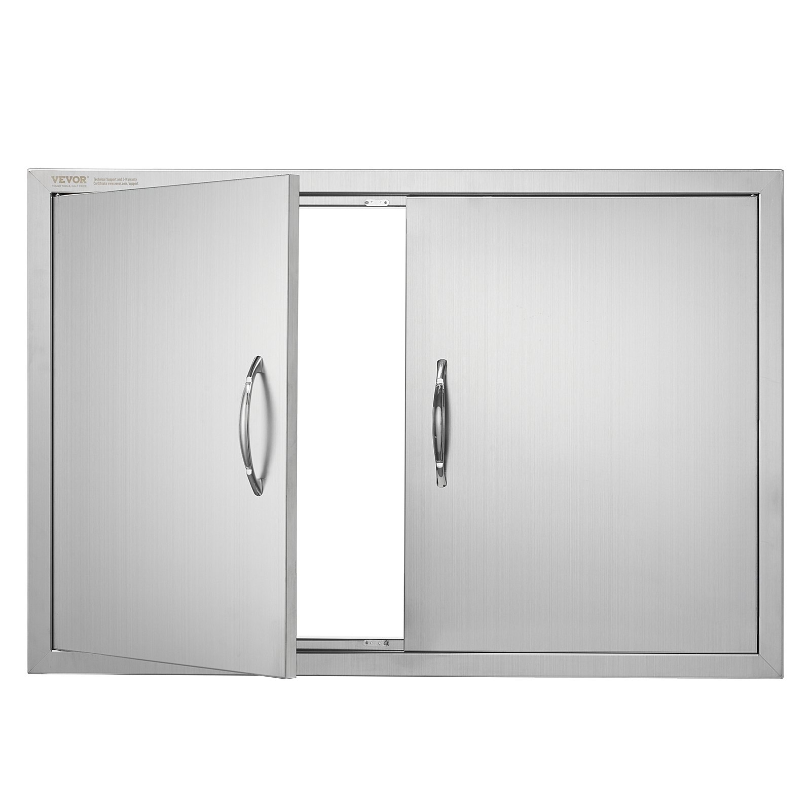 Grilli luuk 889x610 mm topeltuks välisköögile roostevabast terasest süvistatav uks seinale kinnitatav vertikaalne uks
