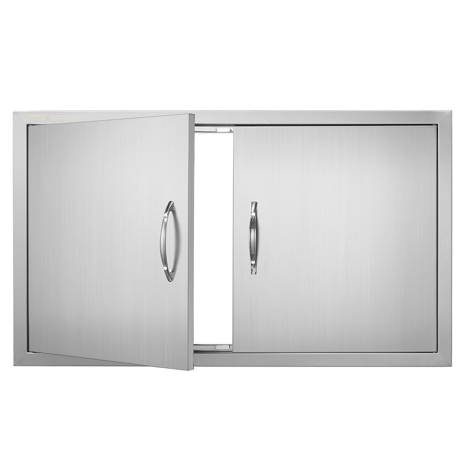 Grilli luuk 915x533 mm topeltuks välisköögile roostevabast terasest süvistatav uks seinale kinnitatav vertikaalne uks
