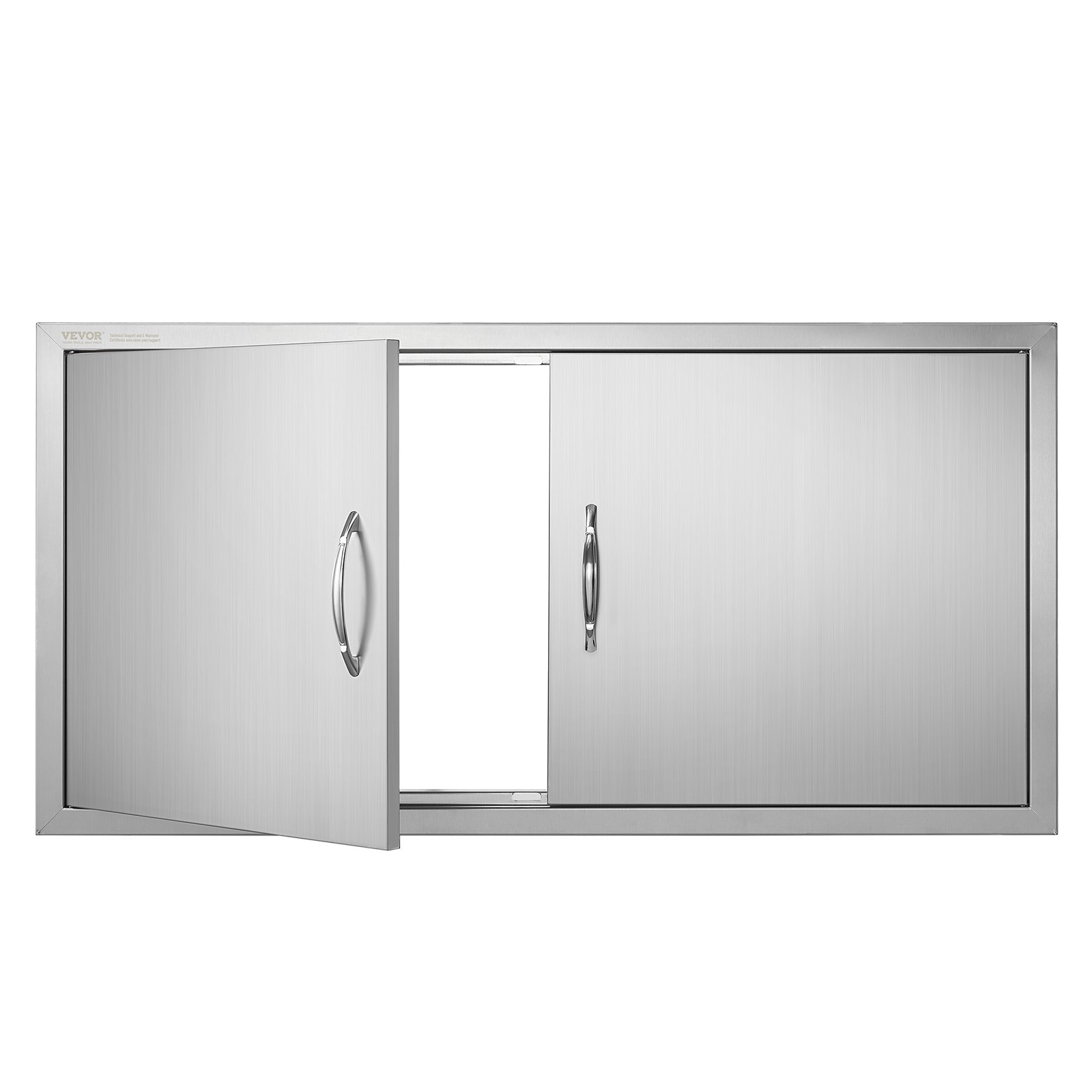 Grilli luuk 1067x534 mm topelt välisköögiuks roostevabast terasest süvistatav uks seinale kinnitatav vertikaalne uks