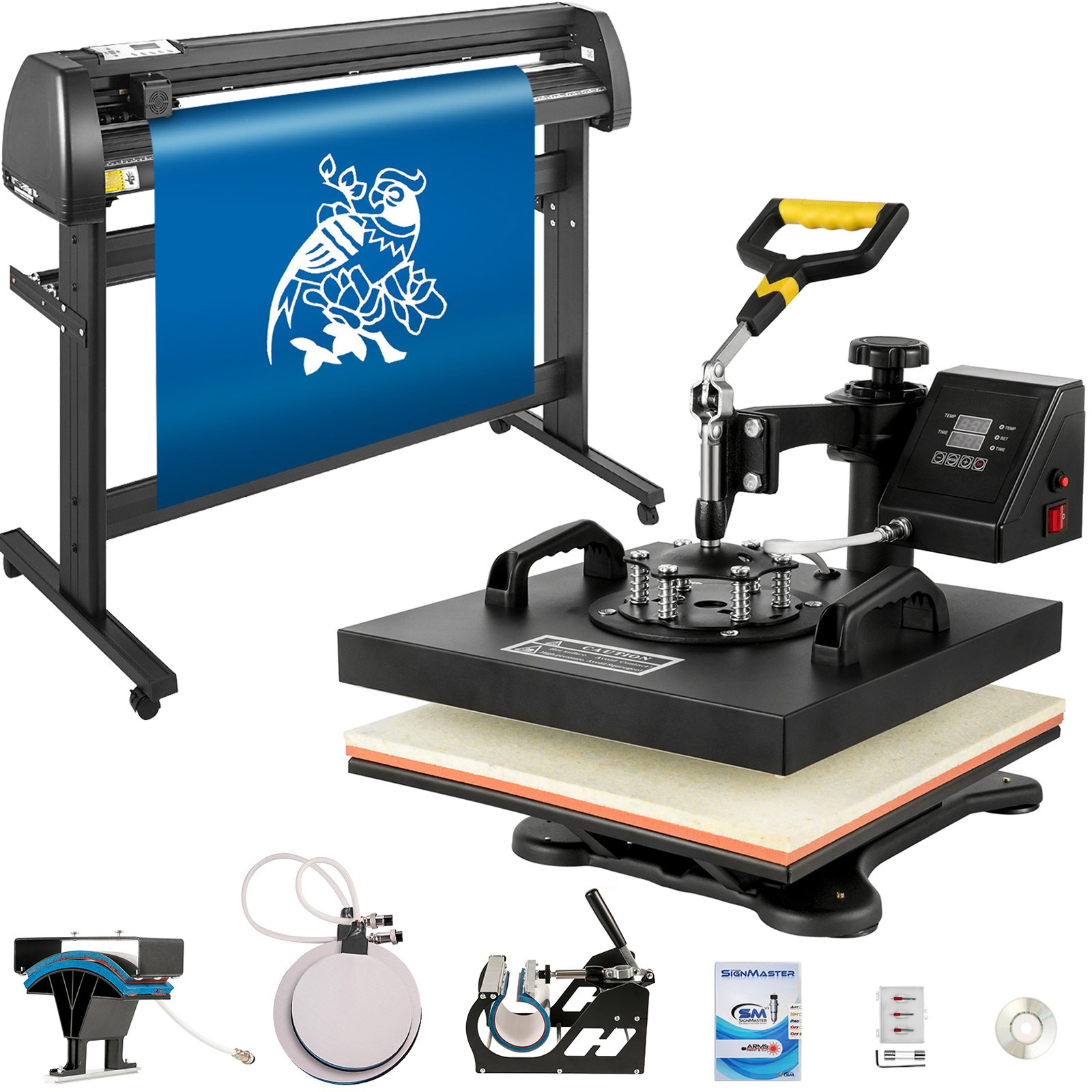 5-ühes kuumpress 38 1 x 38 1 cm ülekandekork 134 6 cm vinüüllõikur plotteri lõikamine 3 teraga