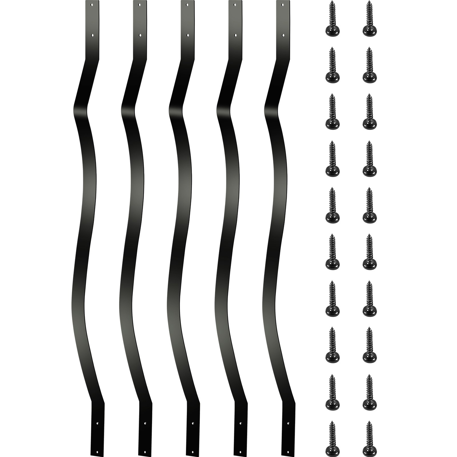 Terrassi balustrid metallist terrassi spindlid 51 tk pakis 81,9 cm rauast trepipiirded