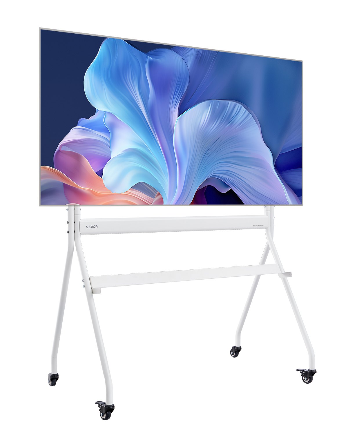 Ratastel telerialus, mobiilne telerialus 35–254 cm LED/LCD/OLED lame-/kumerteleritele, kaasaskantav monitorialus ratastega, kandevõime kuni 89,8 kg elutuppa, magamistuppa, kontorisse, õue, maksimaalne VESA 800x600 mm