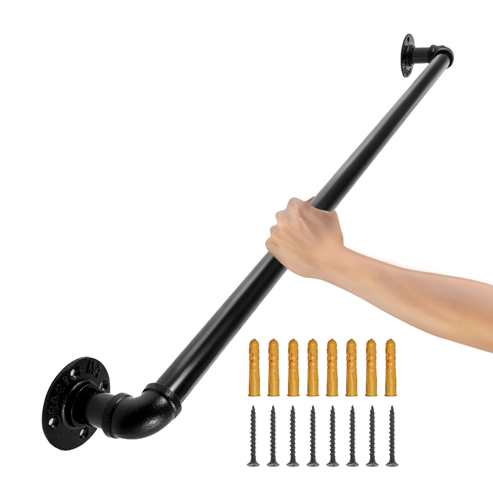 Torust trepikäsipuu, trepikäsipuu, 61 cm, süsinikterasest, seinale kinnitatav