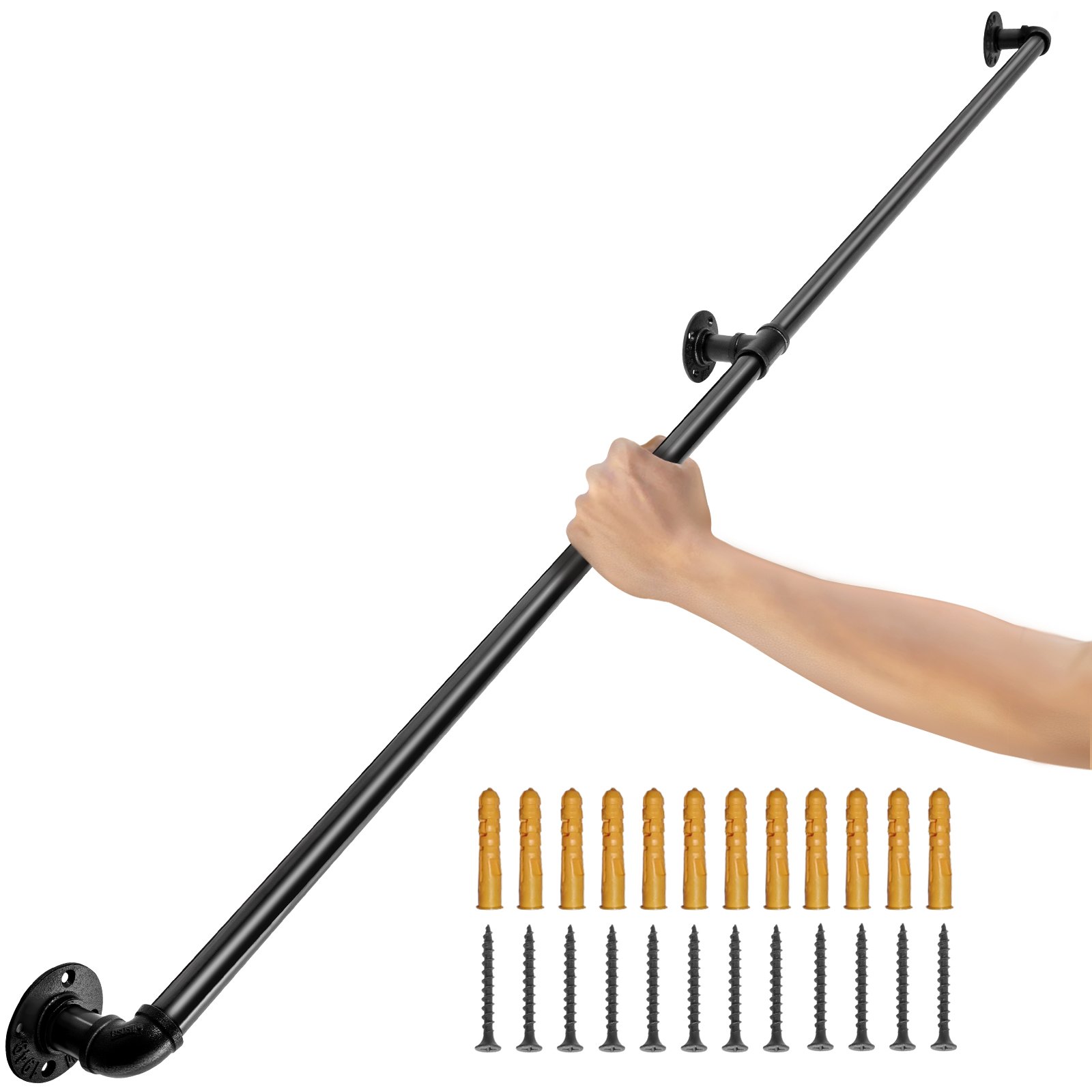 Torust trepikäsipuu 121 9 cm trepikäsipuu kandevõime 199 6 kg süsinikterasest torukäsipuu tööstuslik torukäsipuu