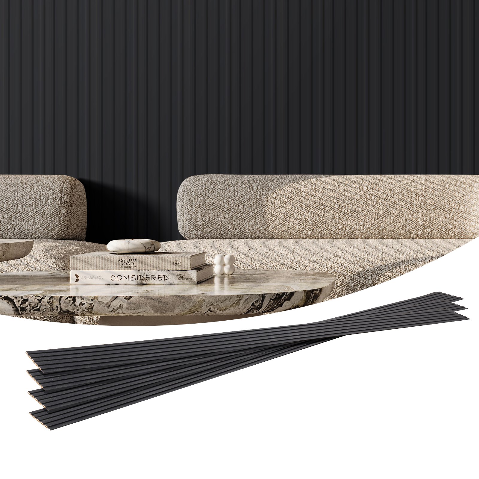 Puitliistudest akustilised paneelid 8 tk 244 x 15 2 cm WPC-st aktsent-puidust seinapaneelid moodsa siseseina jaoks