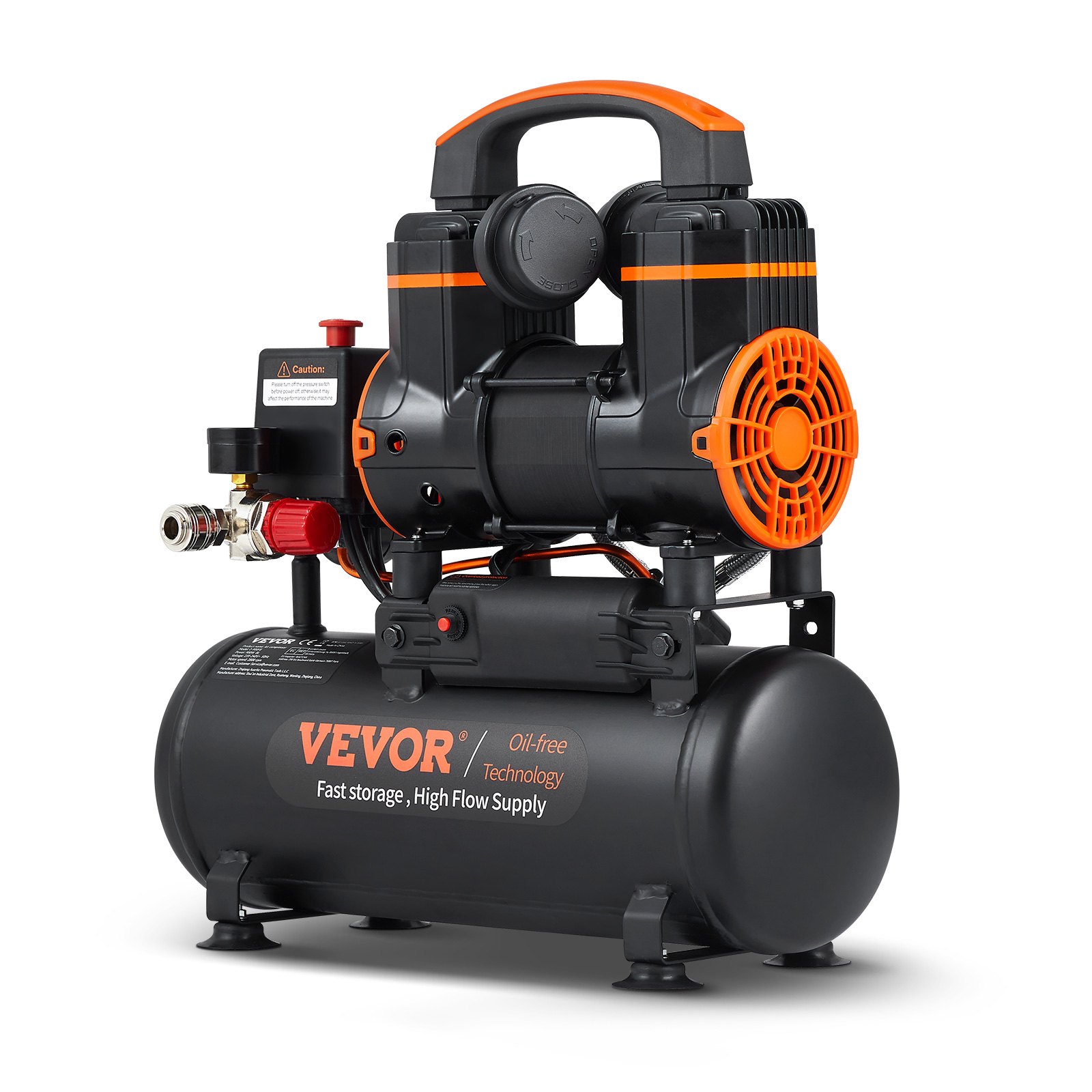 Õhukompressor 7,9 L 900W 3,7 m³/h @ 6,2 bar 70 dB ülivaikne õlivaba