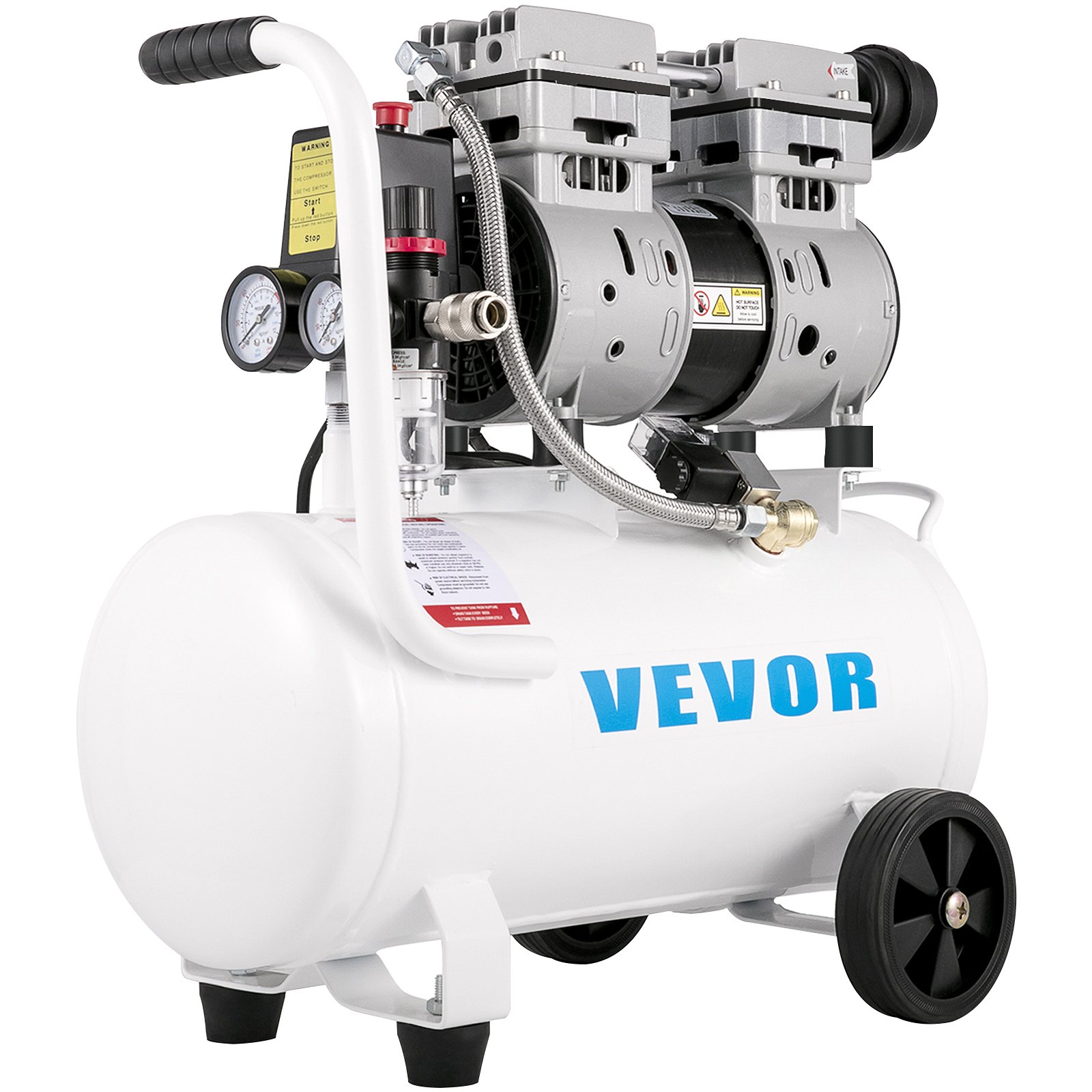 Õhukompressor 20,8 L, kaasaskantav õhukompressor 1 HP, pannkook-õhukompressor 7