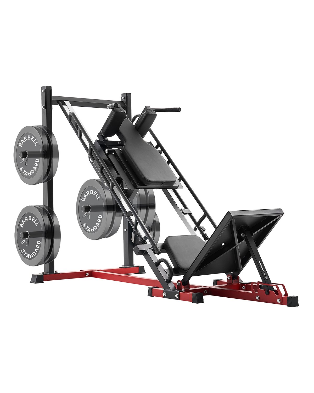 Leg Press Hack kükkimasin reguleeritav leg press koos lineaarlaagri ja raskuse hoiustamisega spetsiaalne alakeha