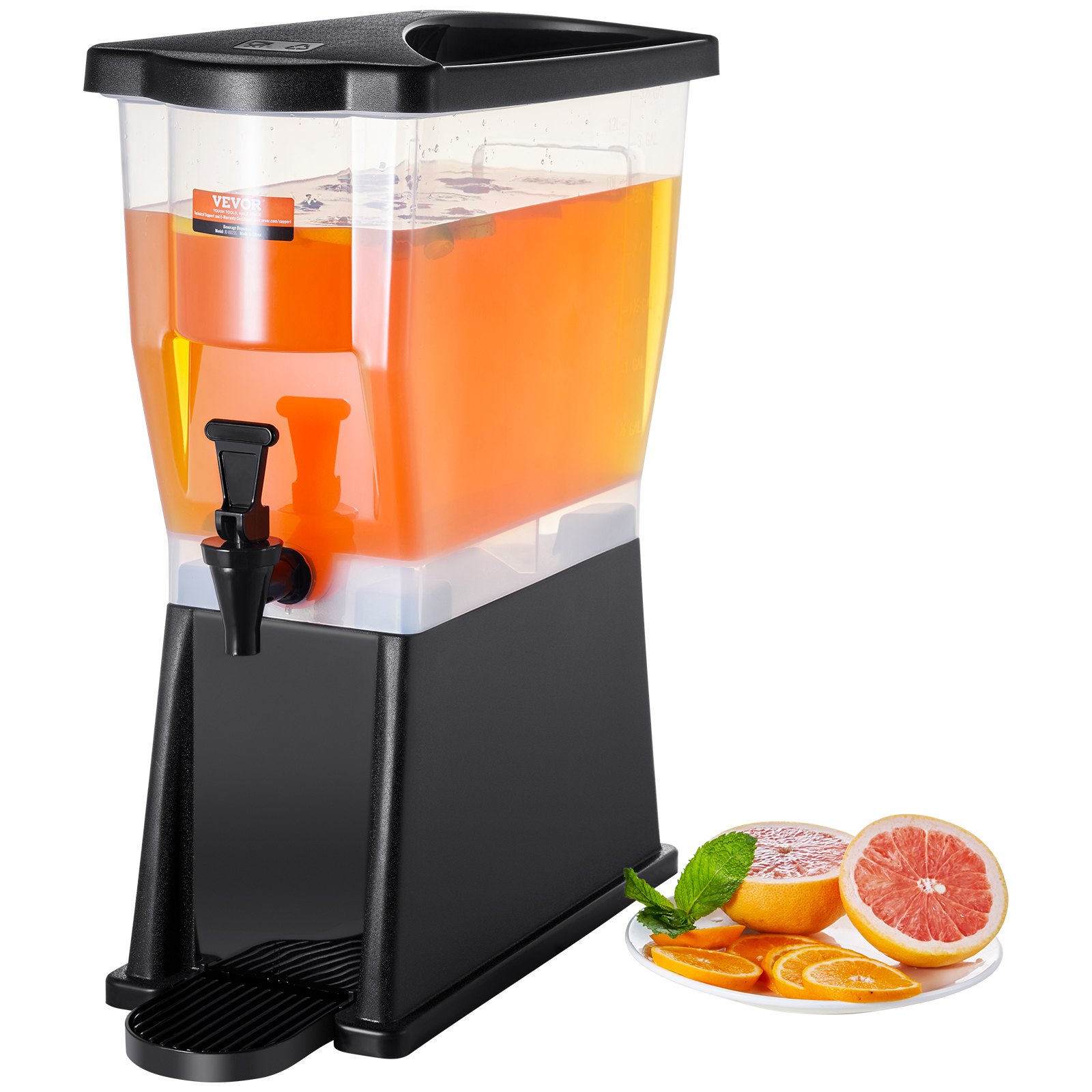 Joogiautomaat, 11,4 l joogiautomaat pidude jaoks, plastmahla dosaator alusega kaanega