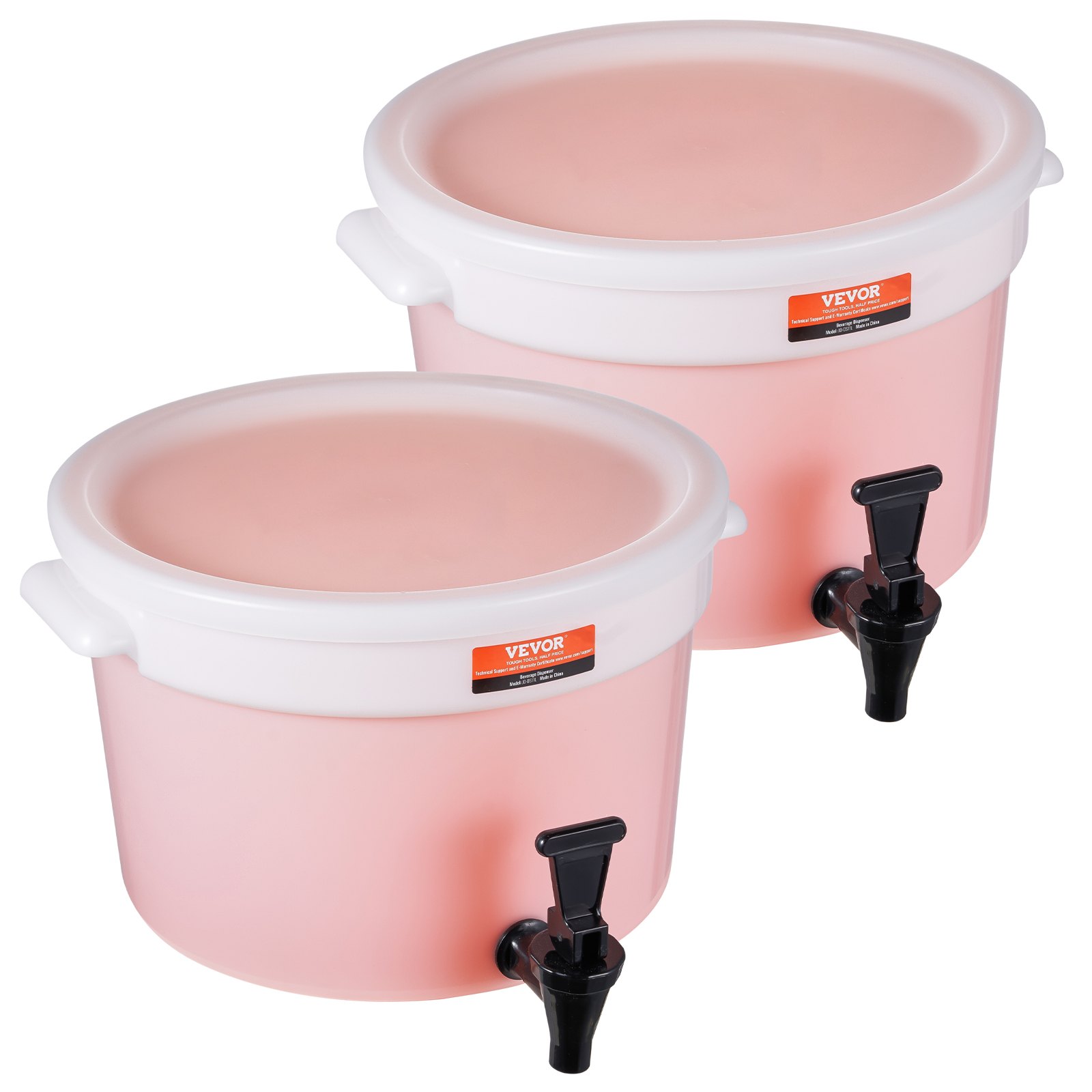 Joogidosaator, 3-gallonine joogidosaator pidude jaoks, plastmahla dosaator kraani ja kaanega, jäätee limonaadi mahla ja vee dosaator, restoranidele, hotellidele, pidudele, 2 pakki