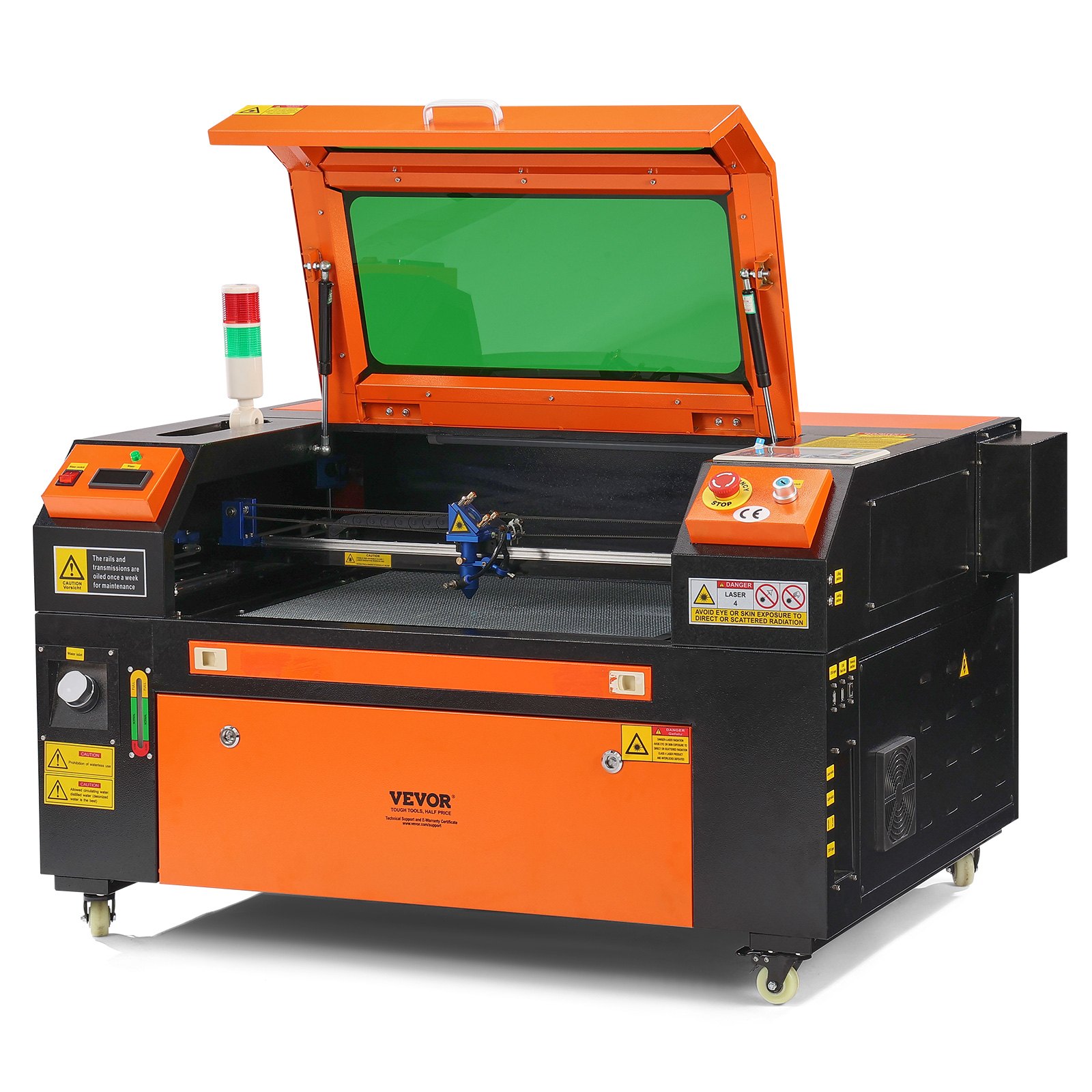 60W CO2 lasergraveerija, 41 x 61 cm (40,6 x 61 cm), 500 mm/s (19