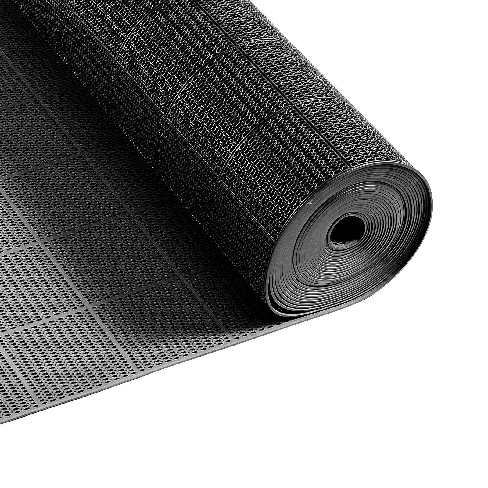 Drenaažimatt, 90 x 1500 cm, libisemiskindel PVC põrandamatt äripindadele, märgade alade äravoolumatt, õõnes uksematt, rull, õue, siseruumidesse, restorani, basseini, terrassi, vannitoa, pesuruumi jaoks, must