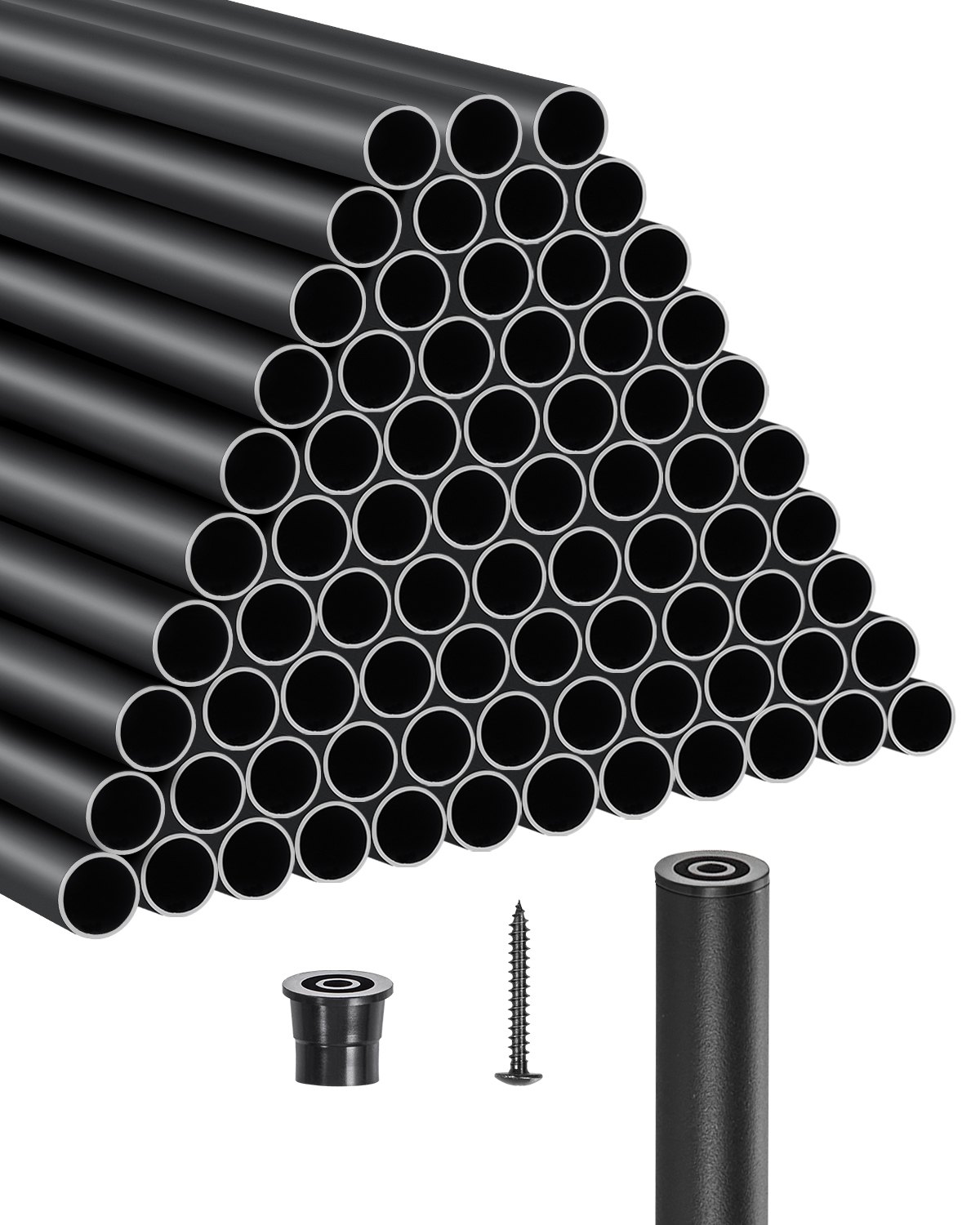 Trepipiirded 101 tk pakis 91 4 cm alumiiniumist trepipiirded 19 1 mm veekindel ümmargune metallspindliga piire õõnes