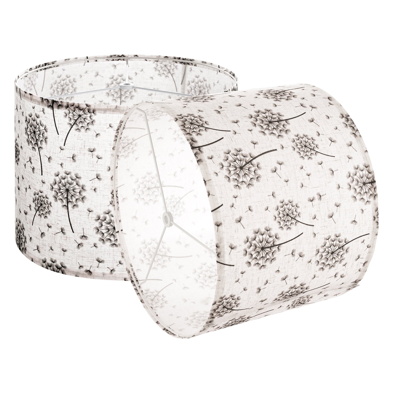 Trummellambivarjud 2 komplekti ülevalt 33 cm x alt 33 cm x kõrgelt 25 4 cm keskmine trummellinane lambivarju
