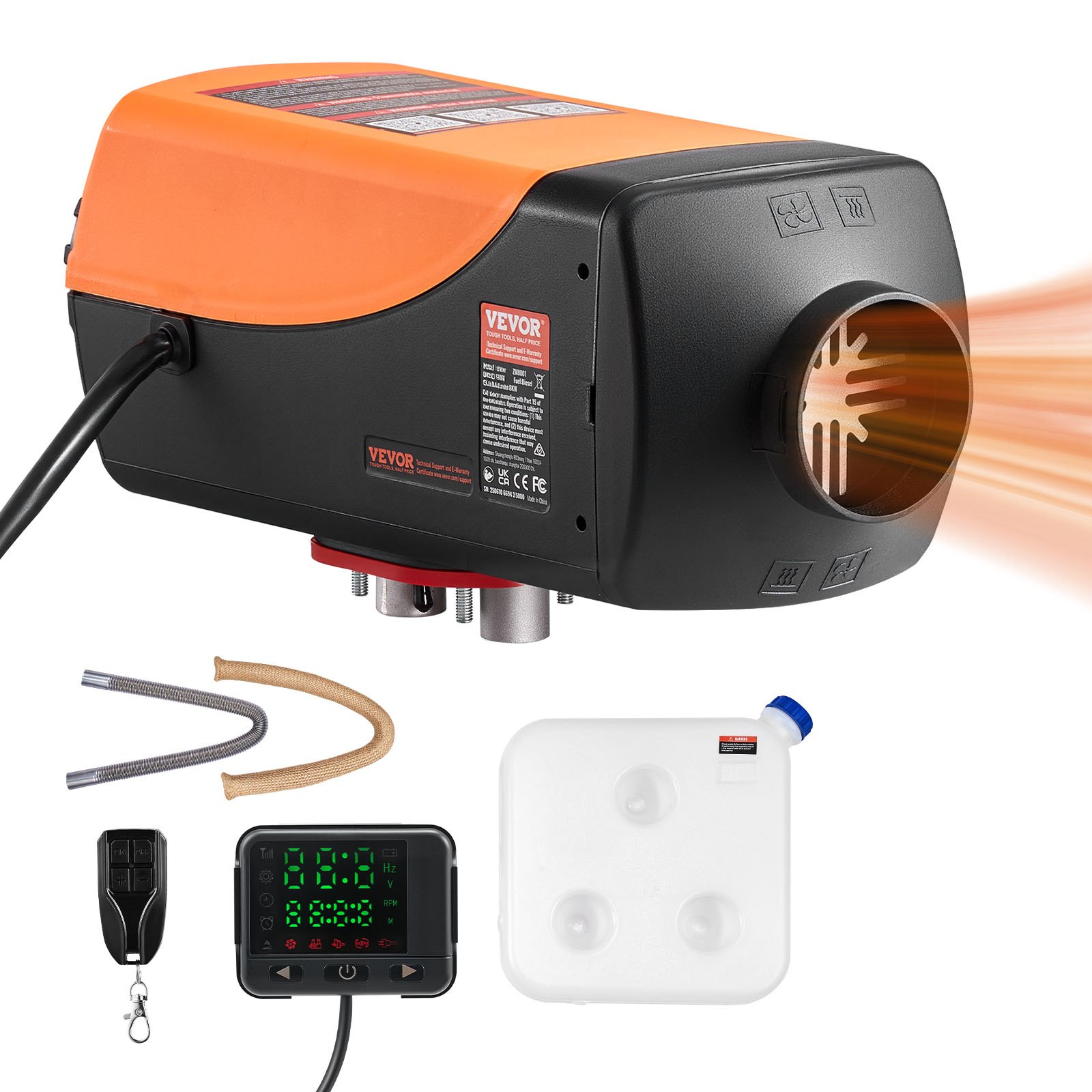 Diisel-õhkkütteseade, 5-8 kW DC12-24 V, 10 l kütusepaak, madal müratase