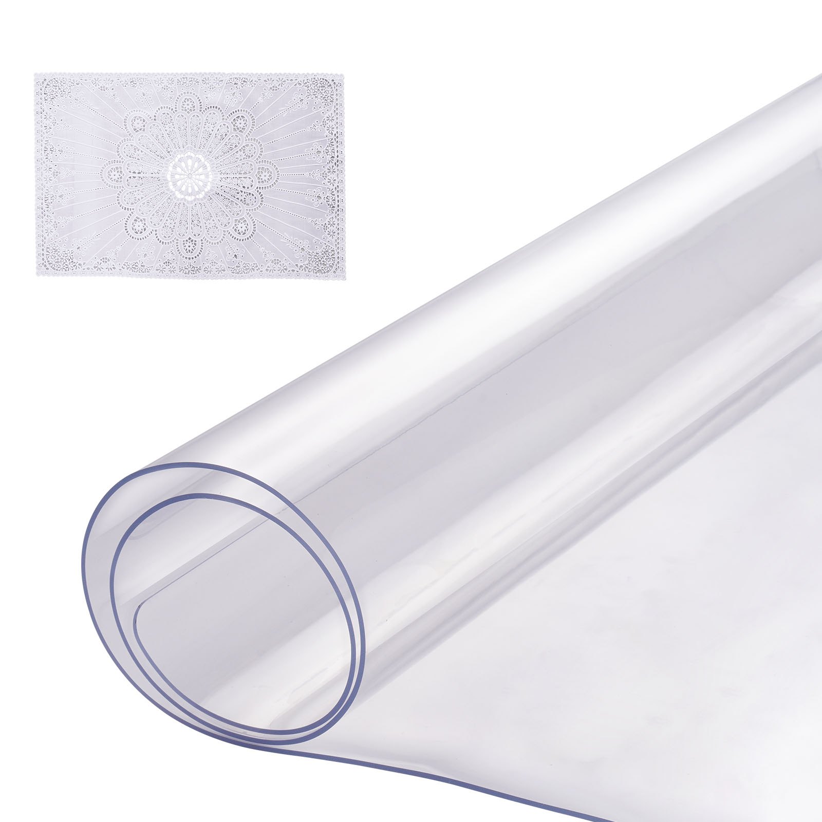 Plastikust lauakate 40 6 x 81 3 cm 1 5 mm paksune läbipaistev lauakaitse ristkülikukujuline PVC lauamatt veekindel ja