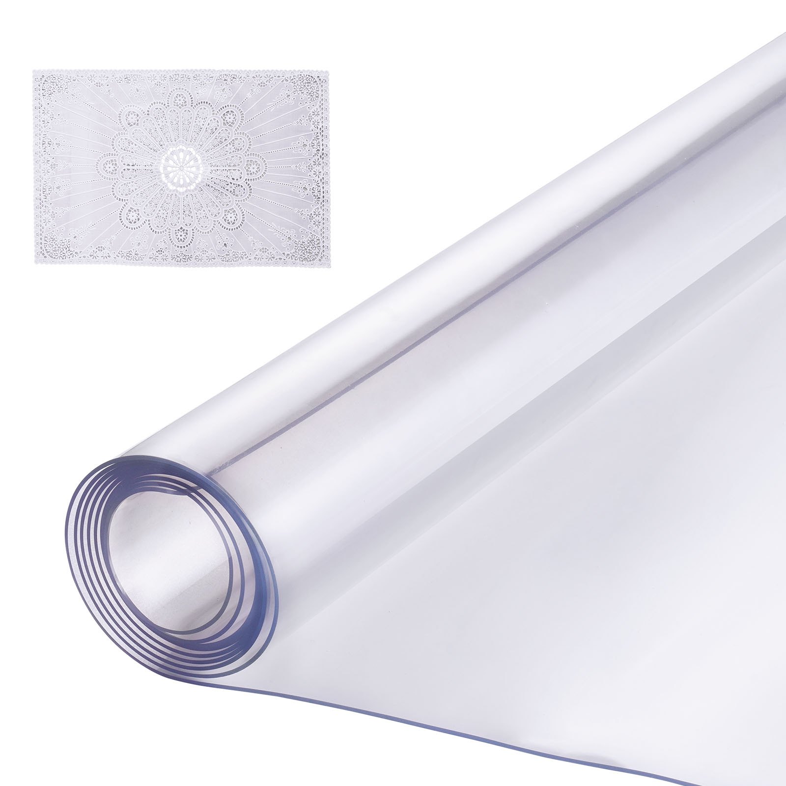 Plastikust lauakate 76 2 x 152 cm 1 5 mm paksune läbipaistev lauakaitse ristkülikukujuline PVC lauamatt veekindel ja