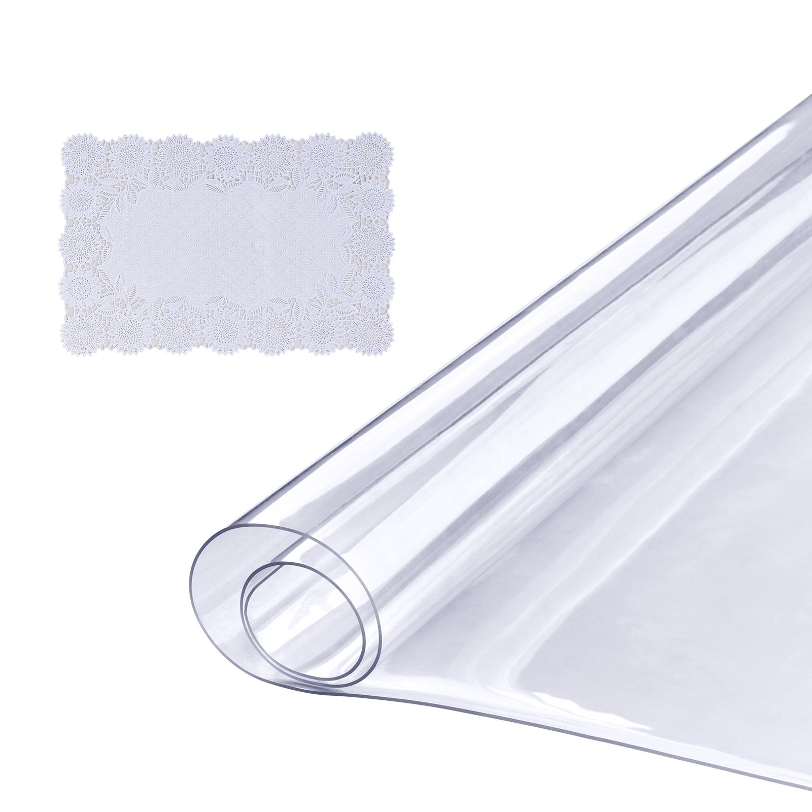 Läbipaistev lauakatte kaitsekile 45 7 x 91 4 cm ristkülikukujuline lauakate 1 5 mm paksune PVC-plastist laudlina
