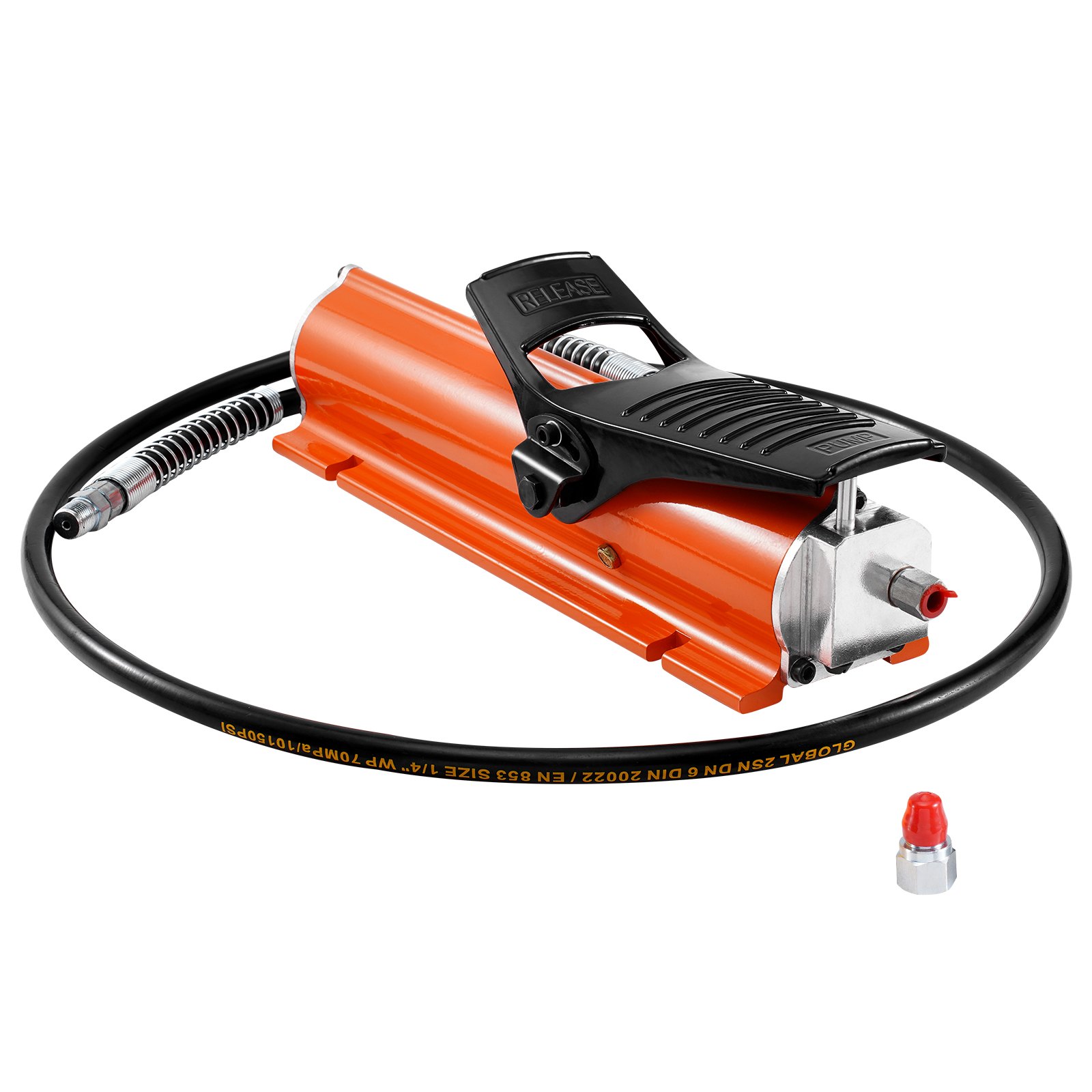 689 baari (689 bar) õhkhüdrauliline pump 0 7 l (0 18 gallonit) mahuti NPT 9 5 mm (9 5 mm) õli väljalaskeava NPT 6 4 mm