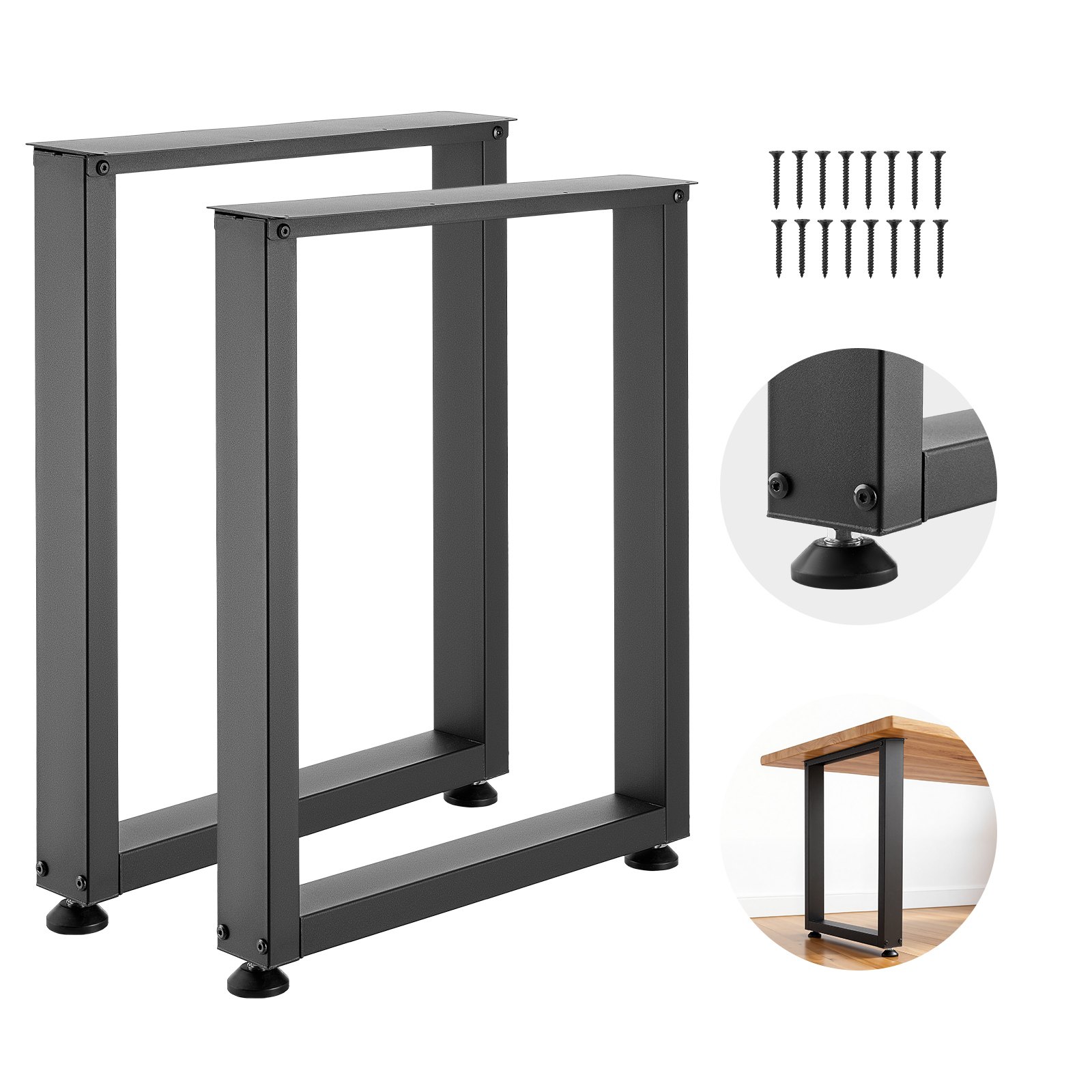 Lauajalad 750 x 600 mm (K x L) kandilised terasest mööblijalad moodulkonstruktsioon lihtne kokkupanek maksimaalne
