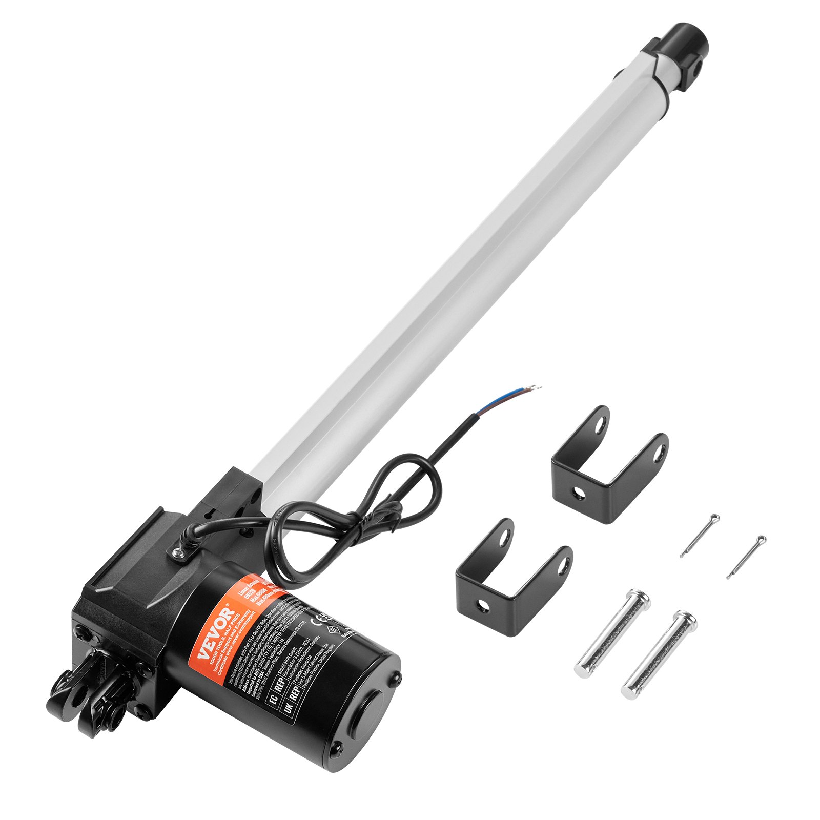Lineaarajam 12V 40.6 cm Tugevdatud koormus 598.8 kg/6000N 0.5 cm/s IP44 kaitseklass