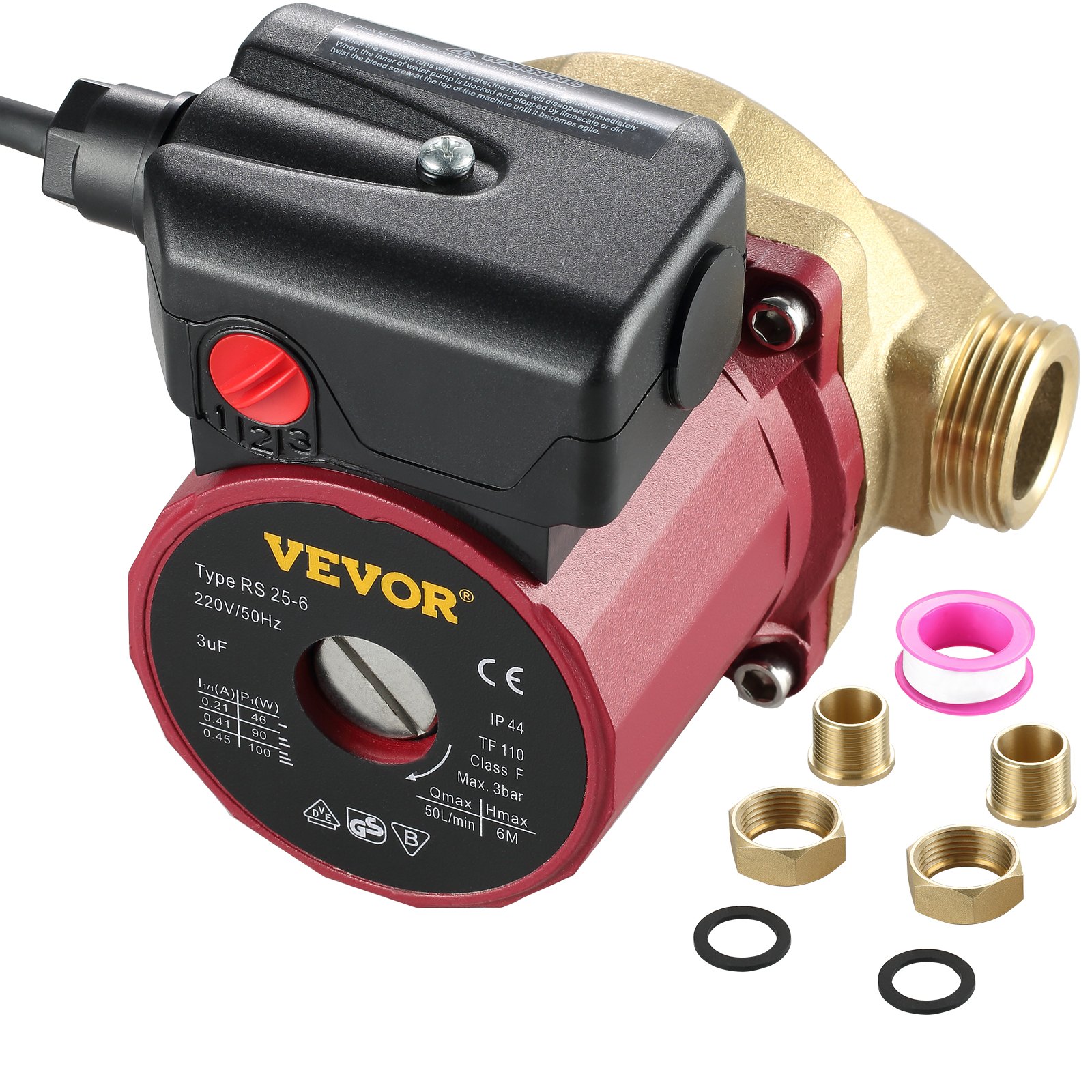 Kuuma vee tsirkulatsioonipump 0,152 mm 220V 20,1 l/min 90W veepump 0