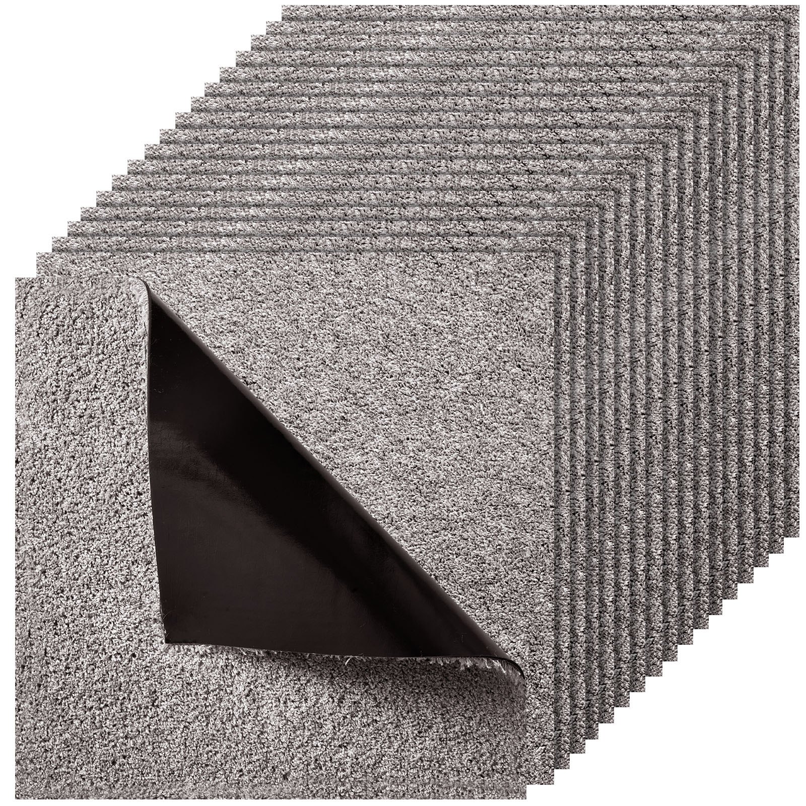 Vaibaplaadid 457x457 mm, 10 tk ruudukujulist vaipa, eemaldatav ja kahjustusteta, isekleepuv, pehme plüüsist polsterdusega kodupõrandale, katab 2,1 m², lihtne isetegemine elutuppa ja magamistuppa, tumepruun