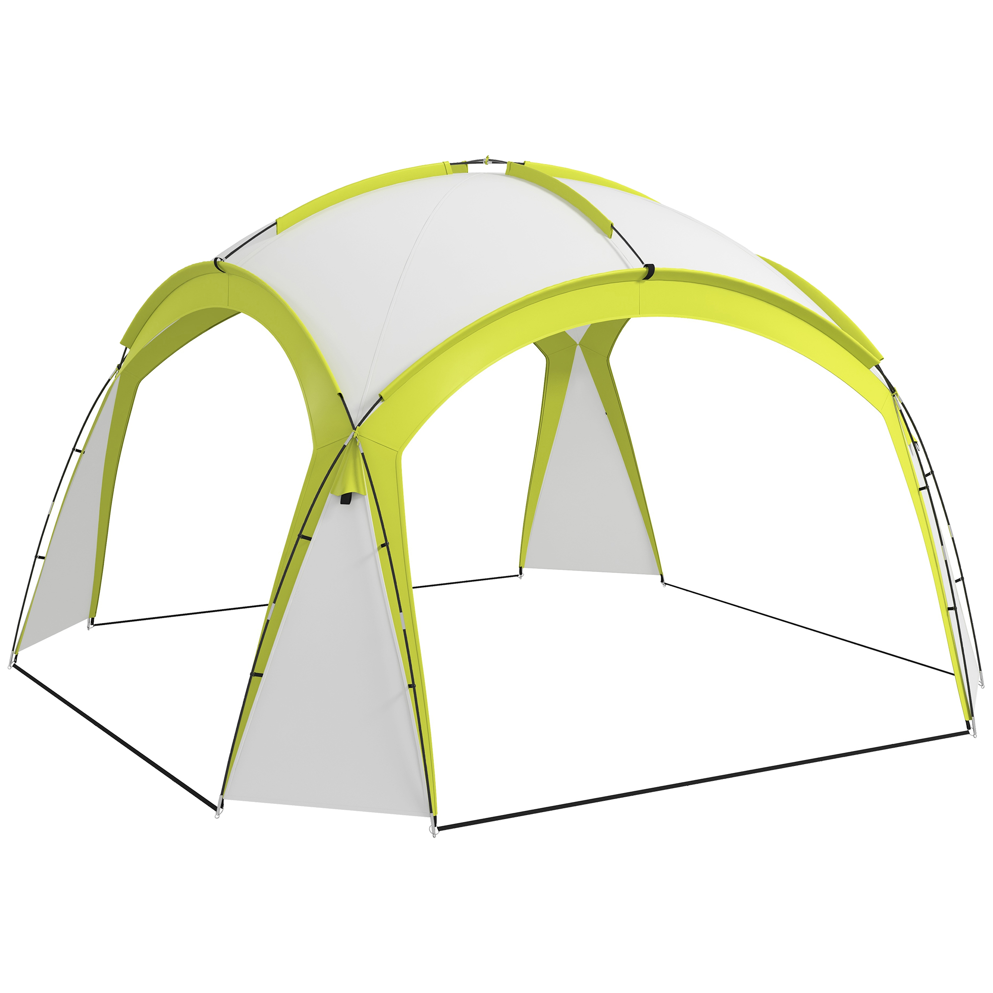 Ürituste varjualune 3,5 x 3,5 m paviljon konksuksega, vetthülgav, talvekindel, aiapaviljon, roheline