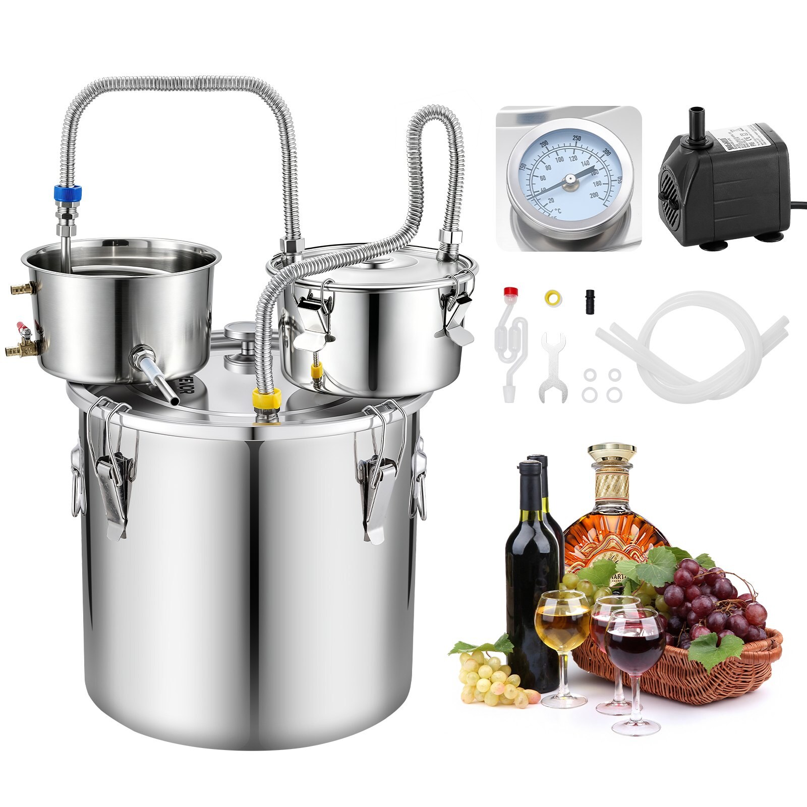 Alkoholi destilleerimisseade, 30 l alkoholi destilleerimisseade Thumper-vaadi