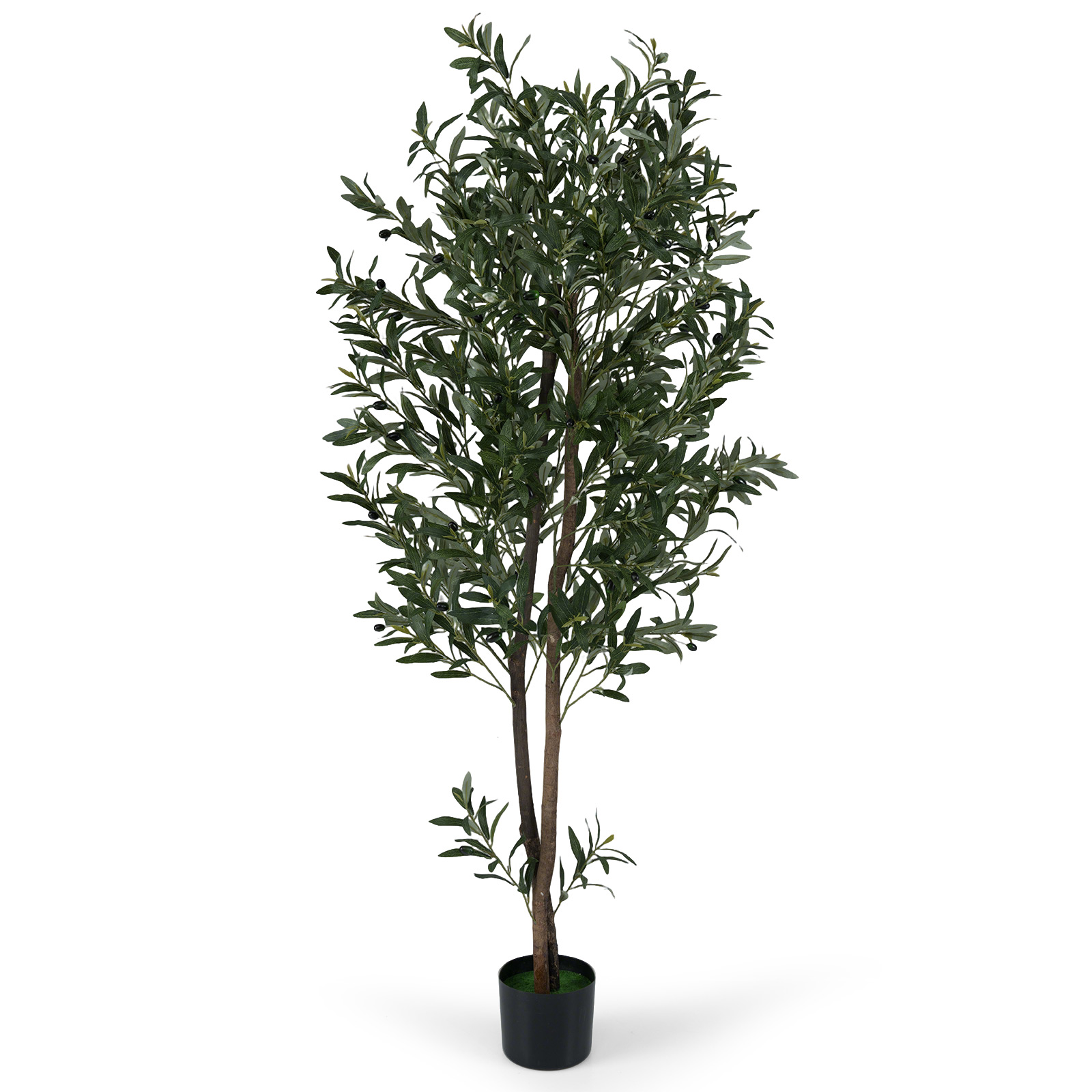 1.8 m kunstoliivipuu viljade ja samblaga