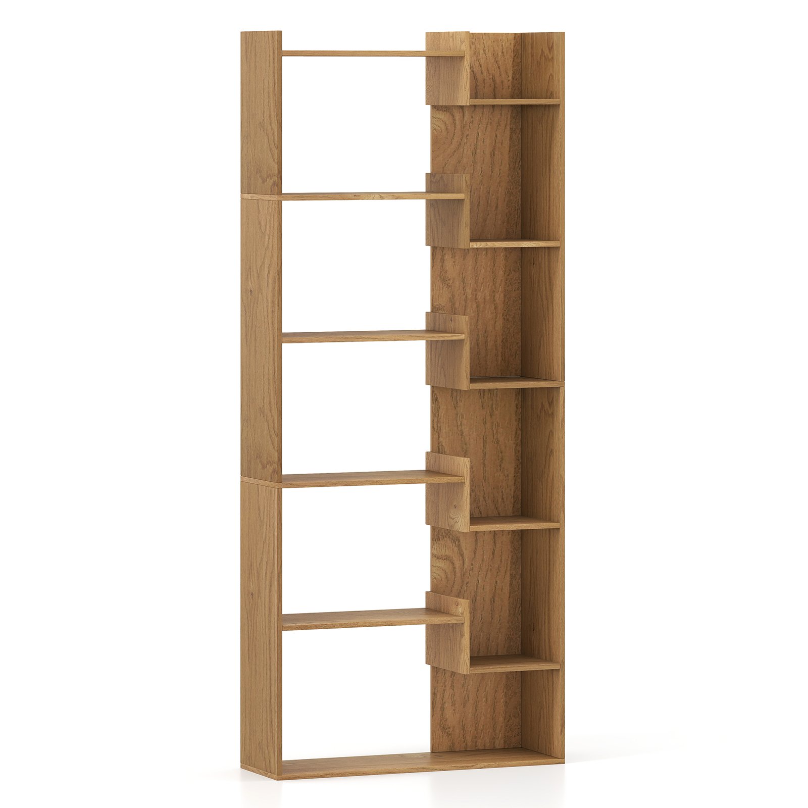 6-korruseline raamaturiiul puidust riiul seisev riiul dekoratiivne hoiuriiul 69 x 22 x 163 cm