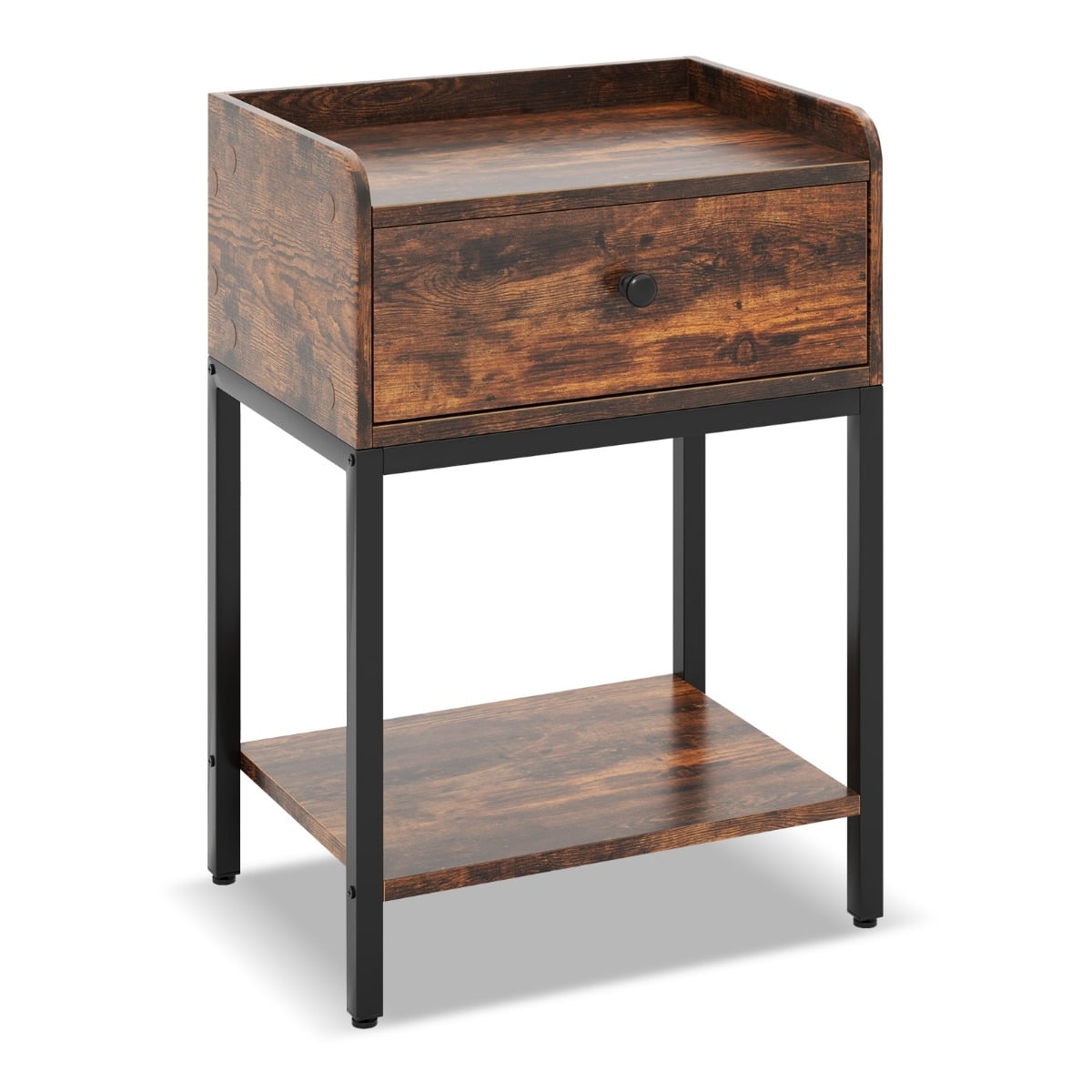 Öökapp sahtliga, abilaud avatud riiuliga, 42 x 30 x 60 cm, maalähedane pruun