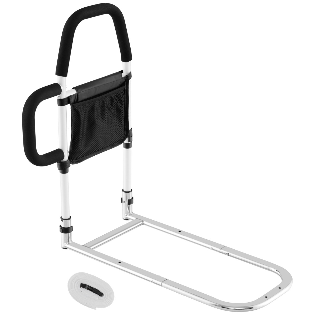 Topelt-käetoe, hoiutasku ja kinnitusrihmaga turvaline voodipiire täiskasvanutele (kuni 136 kg)