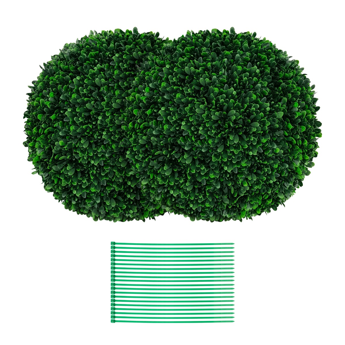 2 kunstpõõsa palli 52 cm pukspuu pall uv-kindel vormilõikusega kunsttaim tumeroheline
