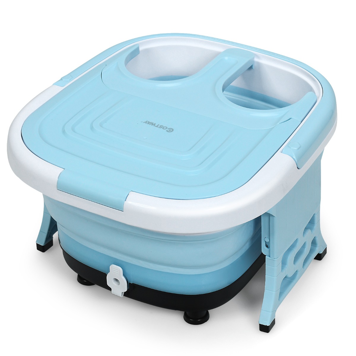 Puldiga kokkupandav jalavannimassaaži mullivann 42 x 40 x 24 cm sinine