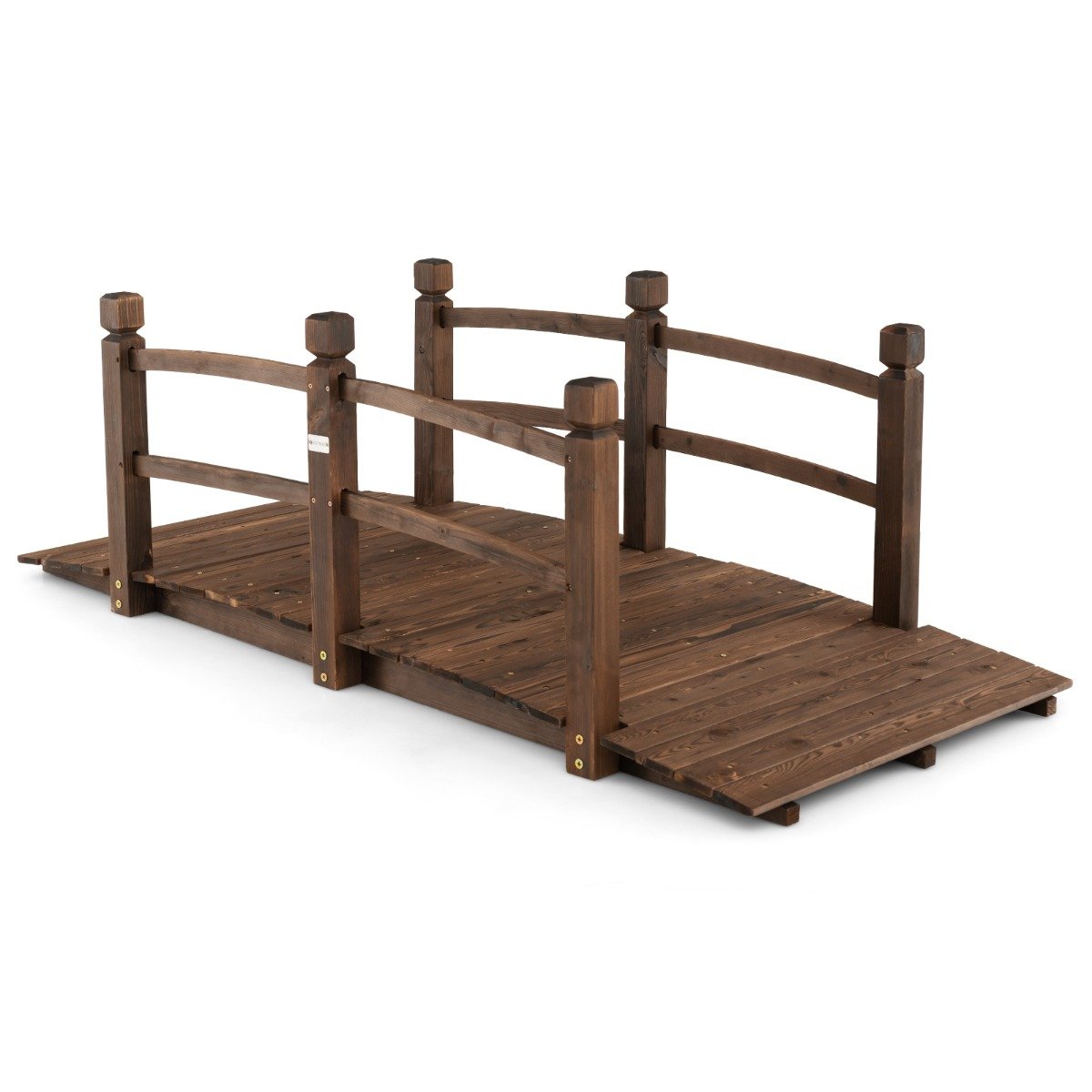 17 m pikkune puidust aiakaar dekoratiivne tiigisild koos kukkumiskaitsega kandevõime 180 kg